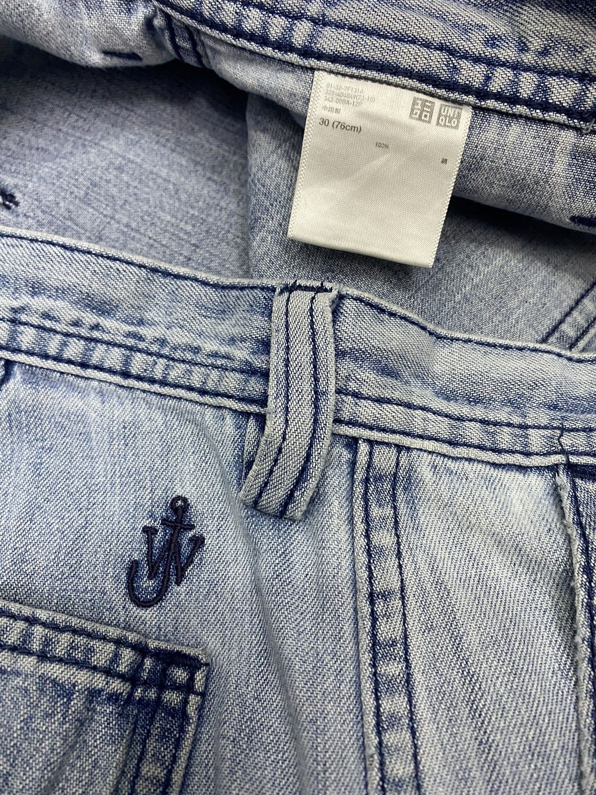JW Anderson 🔥J.W. ANDERSON DISTRESSED WIDE FIT CUT LEG DENIM JEANS Size US 30 / EU 46 - 8 Thumbnail