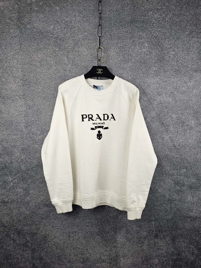 Prada PradaLogo printed round-neck sweatshirt 2503-Nextarrow Size US S / EU 44-46 / 1 - 1 Thumbnail