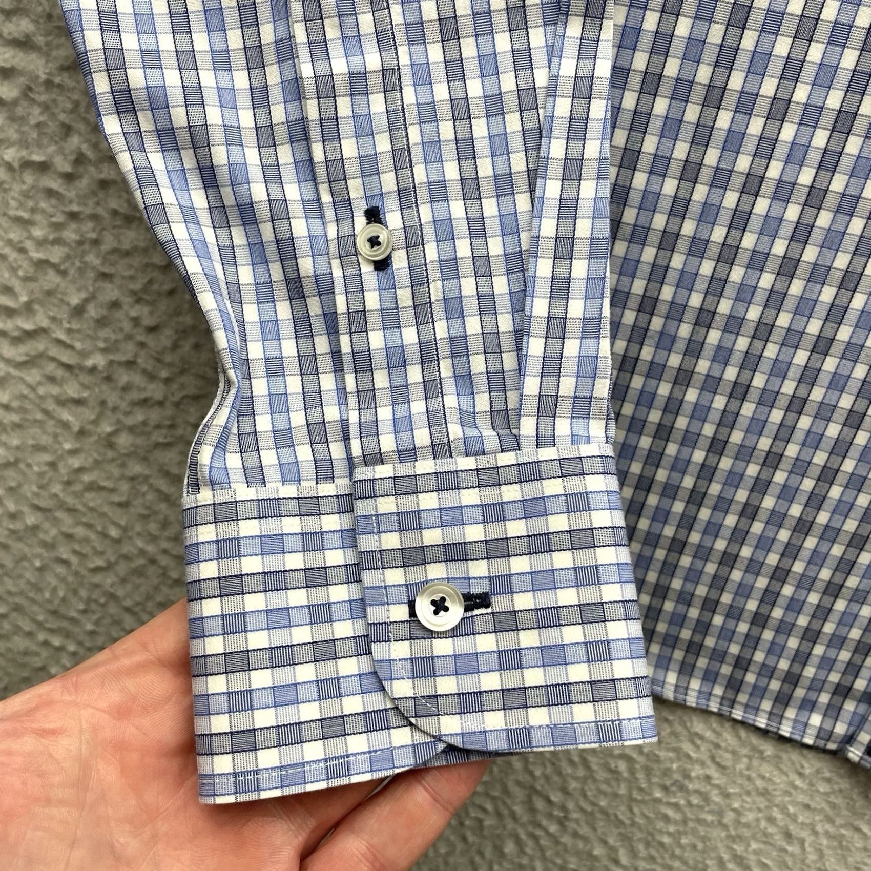 UNTUCKit UNTUCKit Shirt Mens M Blue Plaid Wrinkle Free Button Up Casual Preppy Size US M / EU 48-50 / 2 - 3 Thumbnail