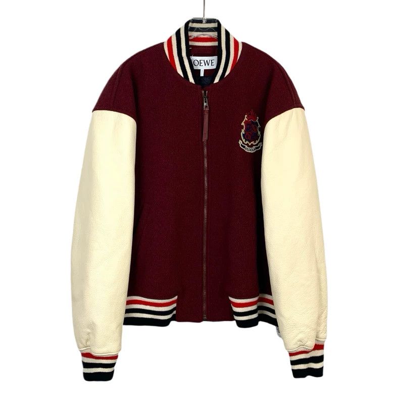 Loewe Loewe Patchwork logo pattern embroidered wool zipper baseb Size L / US 10 / IT 46 - 1 Thumbnail
