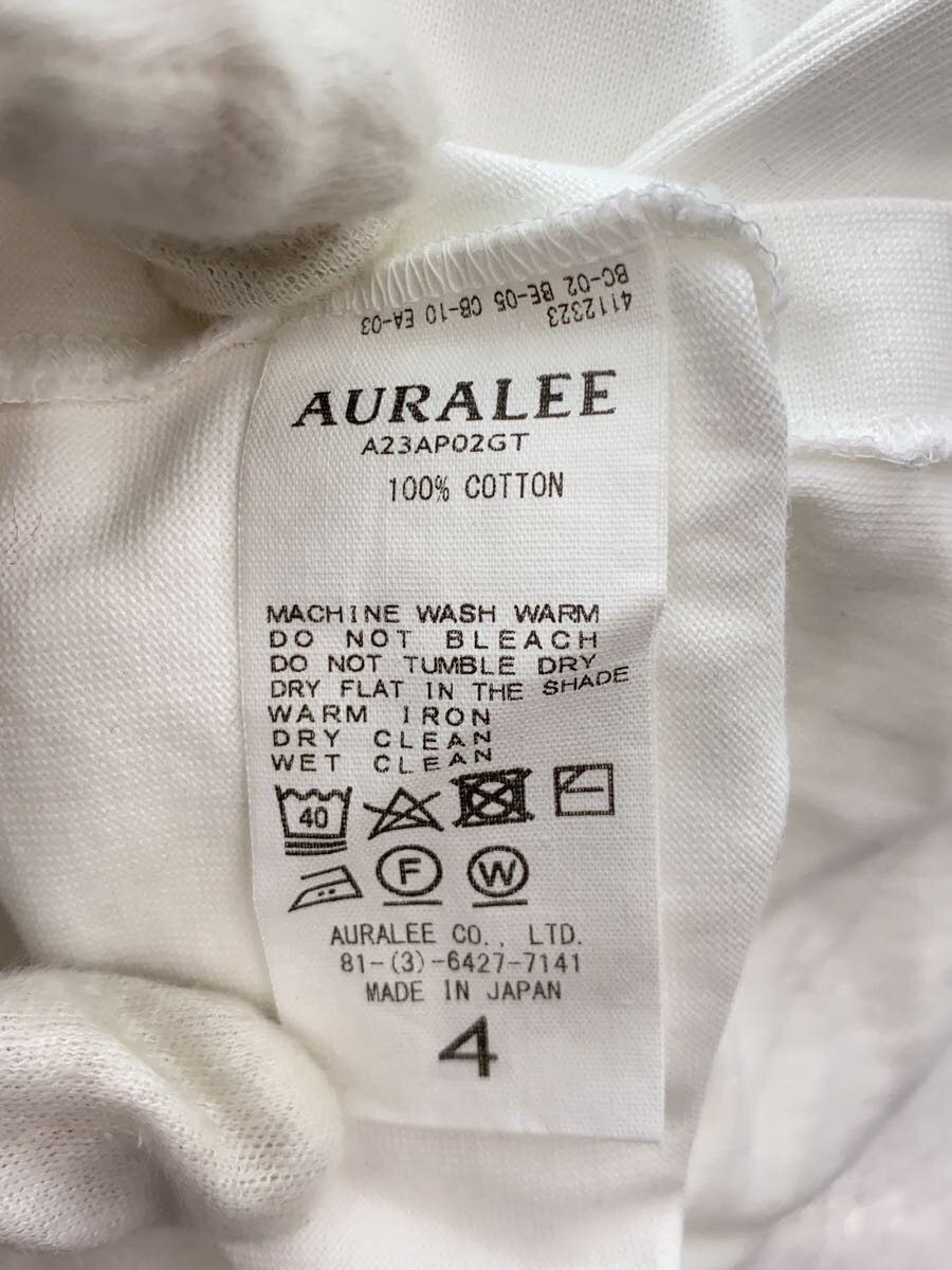 Auralee White Cotton Long-sleeved T-shirt Size US XL / EU 56 / 4 - 4 Thumbnail