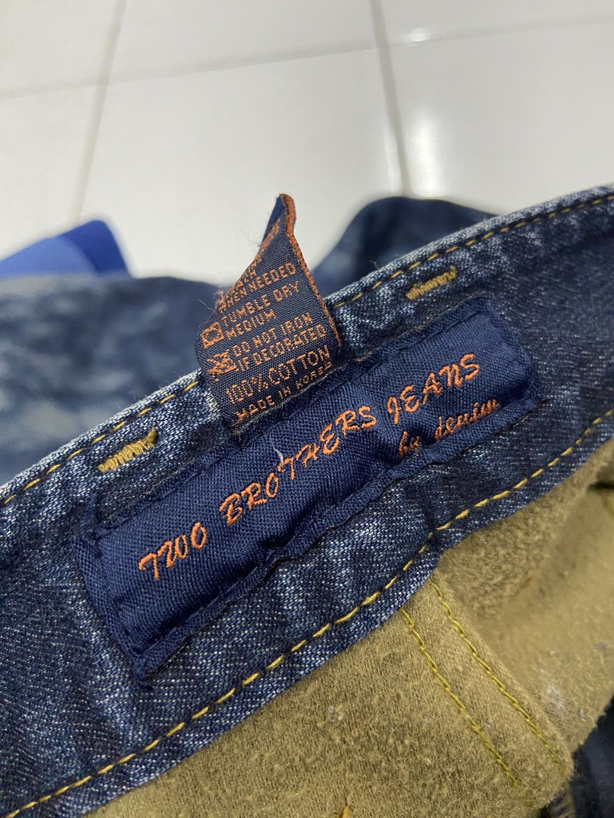 Japanese Brand TBJ ACID WASH FLEECE LINED DENIM JEANS Size US 38 / EU 54 - 11 Thumbnail