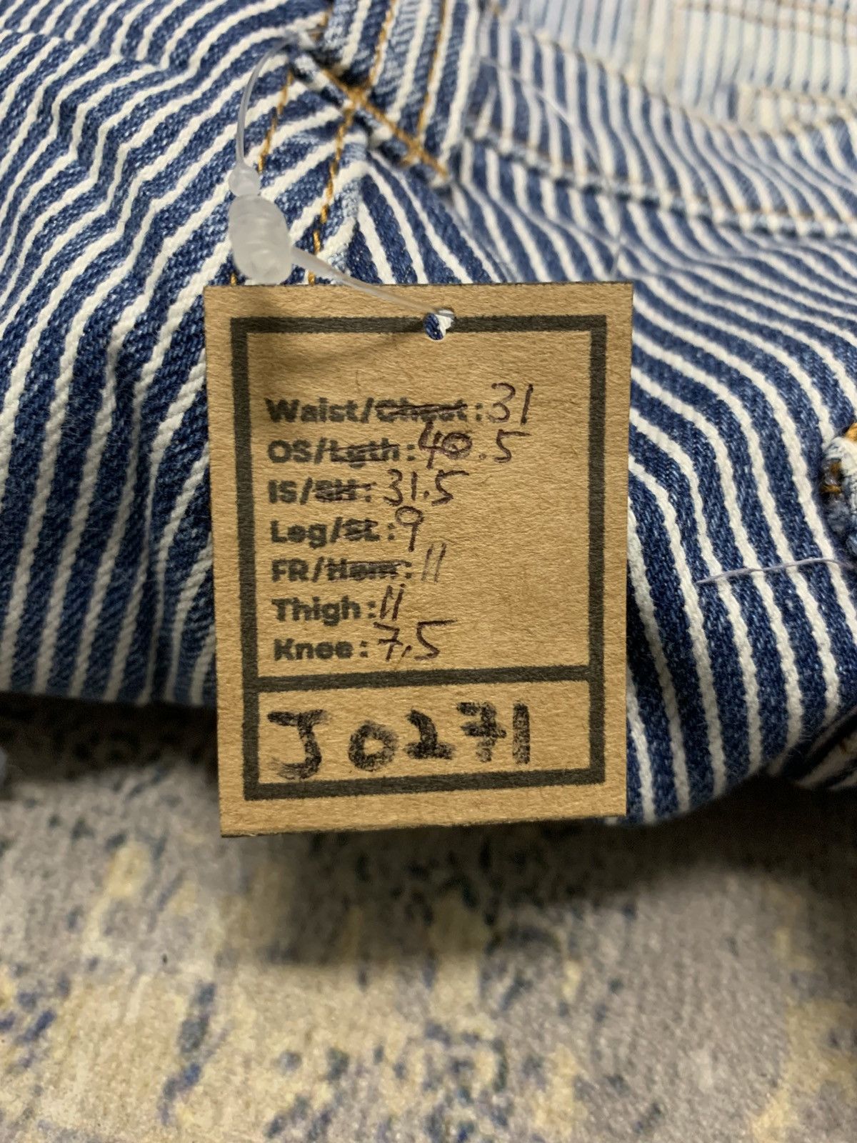 Japanese Brand Flared Lib-Ase Japan Hickory Striped Bush Pant Jeans Size US 31 - 13 Thumbnail