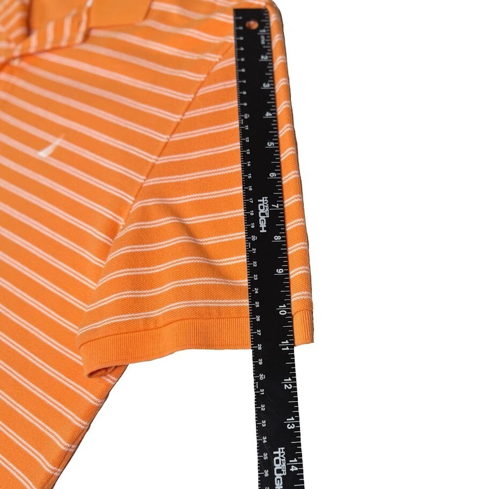 Nautica Nautica Men's Classic Fit Tee Striped Polo Shirt Orange XL Size US XL / EU 56 / 4 - 4 Thumbnail