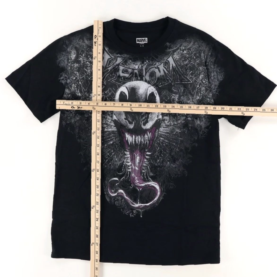 Vintage Marvel Venom Screen Print Solid T-Shirt Black Men's L Size US L / EU 52-54 / 3 - 3 Thumbnail