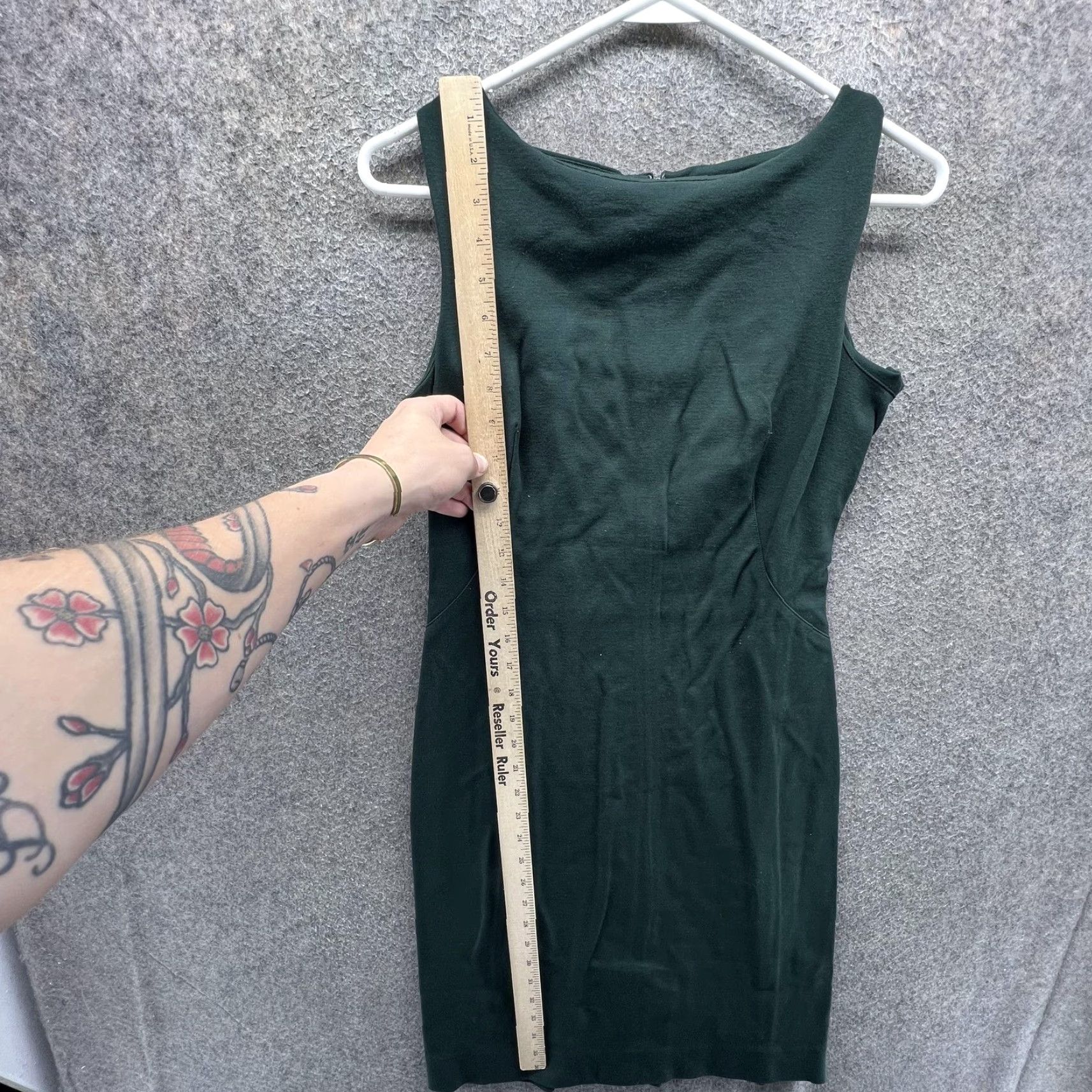 M.M.LaFleur MM.LaFleur Dress Womens 8 Green Sleeveless Boat Neck Sheath Knee Length Office Women Size M / US 6-8 / IT 42-44 - 4 Thumbnail