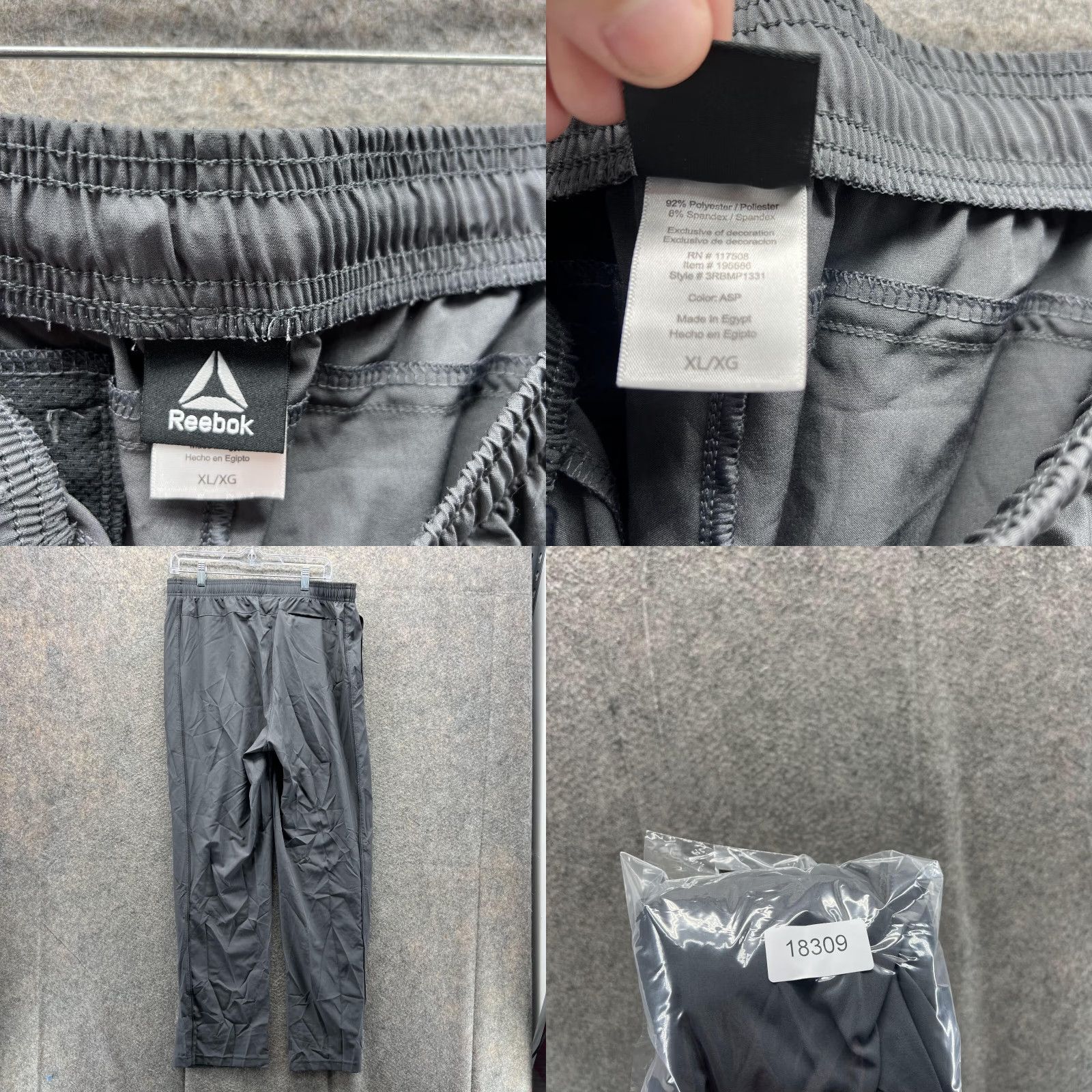 Reebok Reebok Sweatpants Pants Men XL Gray Athletic Training Running CrossFit Sweatpants Straight Size US 36 / EU 52 - 8 Thumbnail