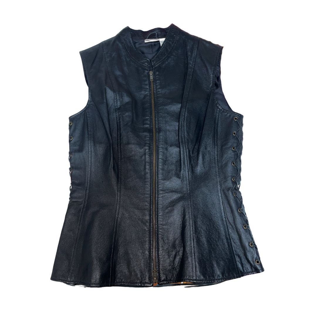 Other Lace-up leather jacket vest eyelet Sleeveless Size M / US 6-8 / IT 42-44 - 1 Thumbnail