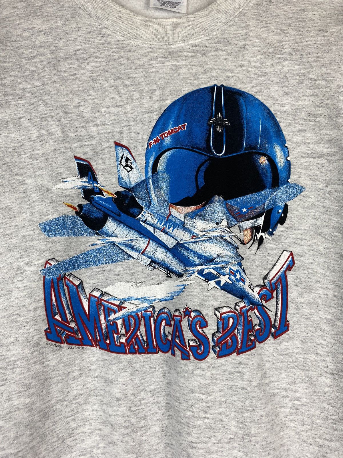 Vintage Vintage 1986 Americas Best Crewneck Sweatshirt Jet Plane Size US XL / EU 56 / 4 - 3 Thumbnail