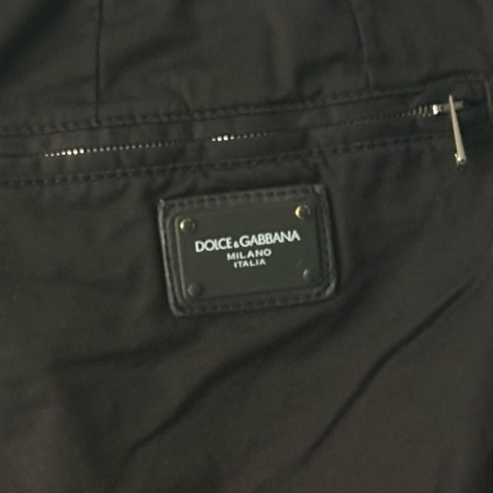 Dolce & Gabbana Essential Black Stretch Cotton Pants IT 46 Metal Logo Tag Size US 30 / EU 46 - 2 Thumbnail