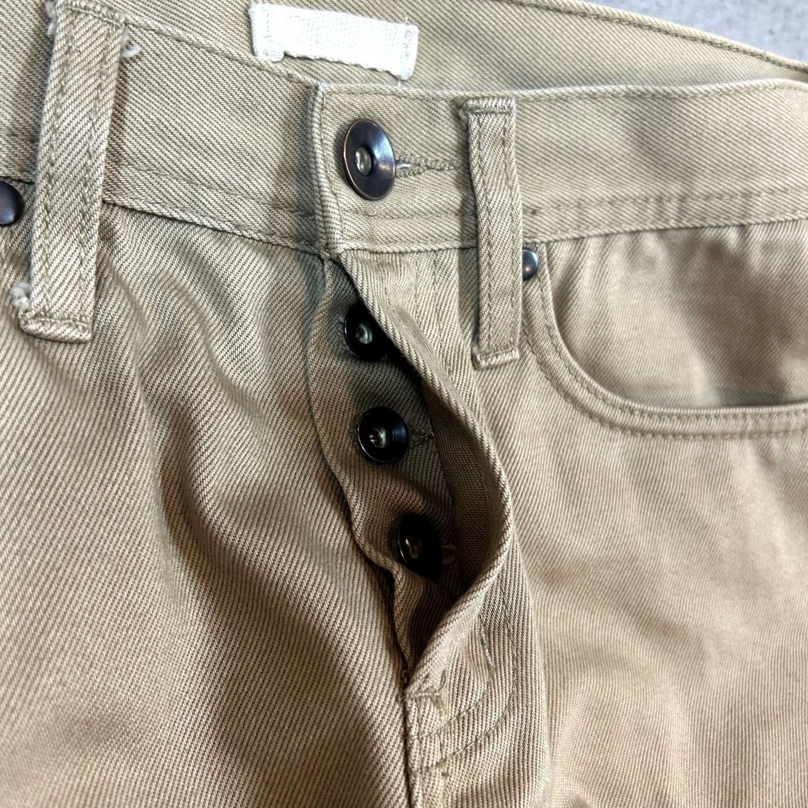 The Unbranded Brand Unbranded Brand Men’s Tan Khaki Pants 30x30 Button Fly Selvedge USA Made Chino Casual 5-Pocket Straight Java? Size US 30 / EU 46 - 4 Thumbnail