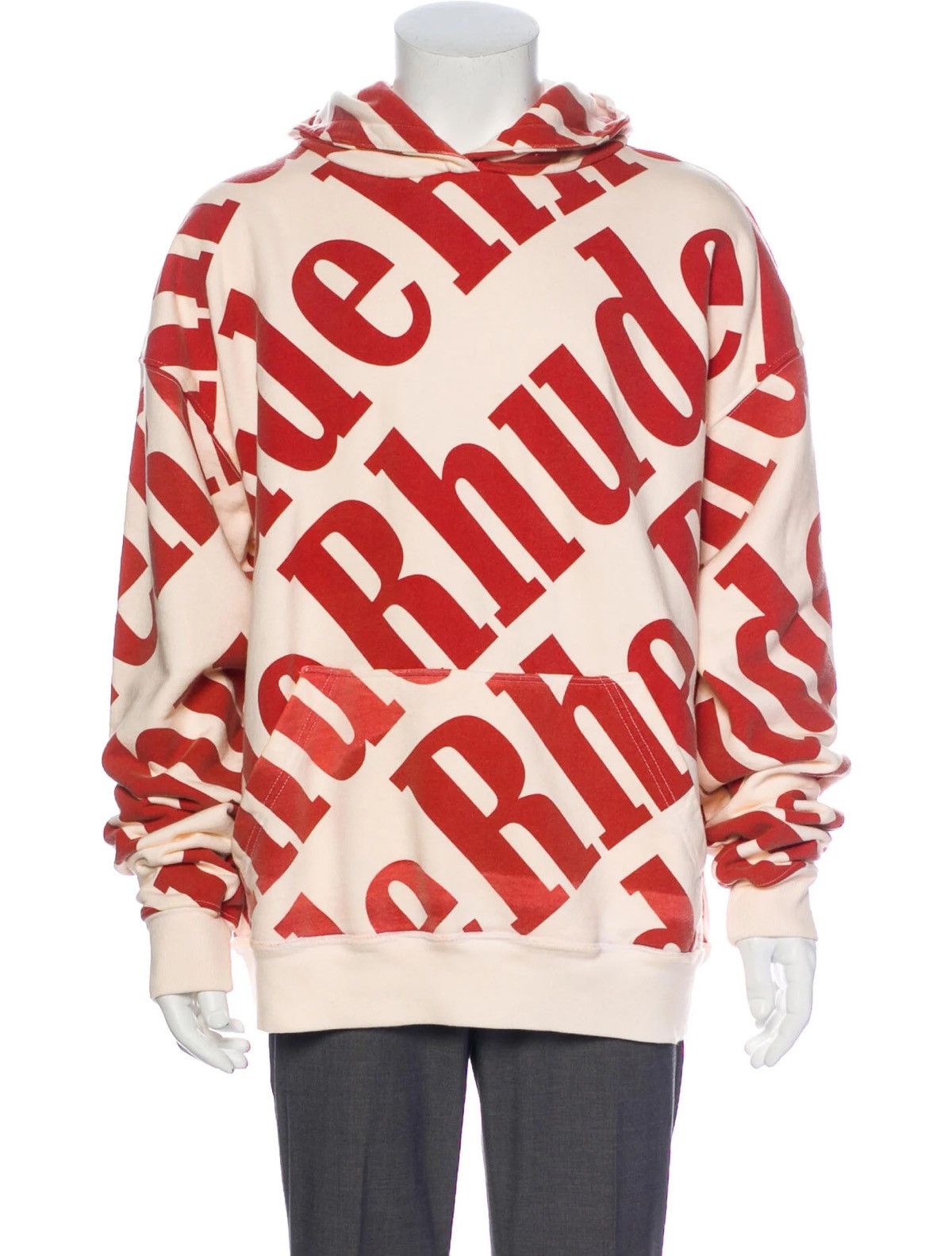 Rhude All Over Print White/Red Hoodie Size US L / EU 52-54 / 3 - 1 Thumbnail