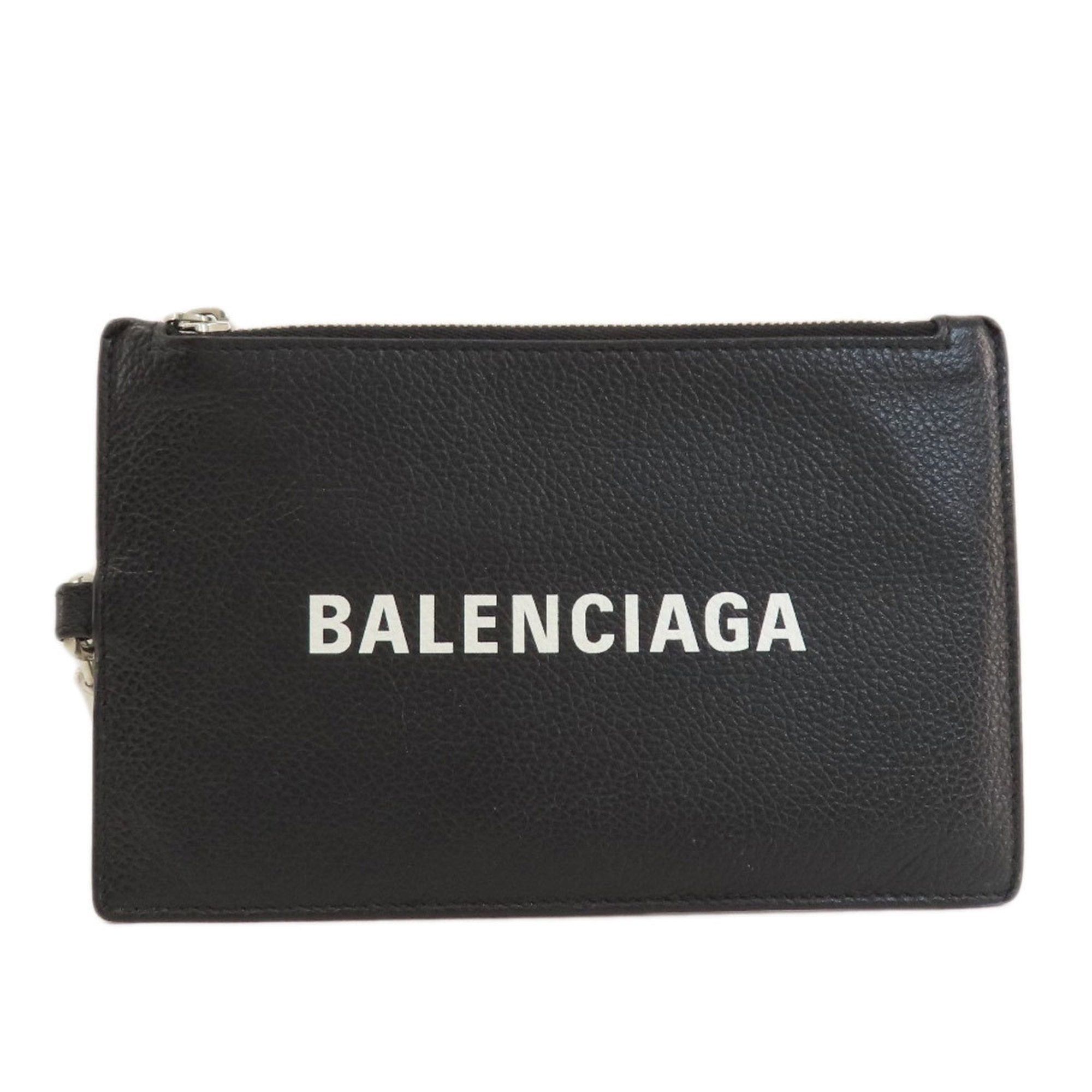 image of Balenciaga 616015 Pouch Leather Women's in Black