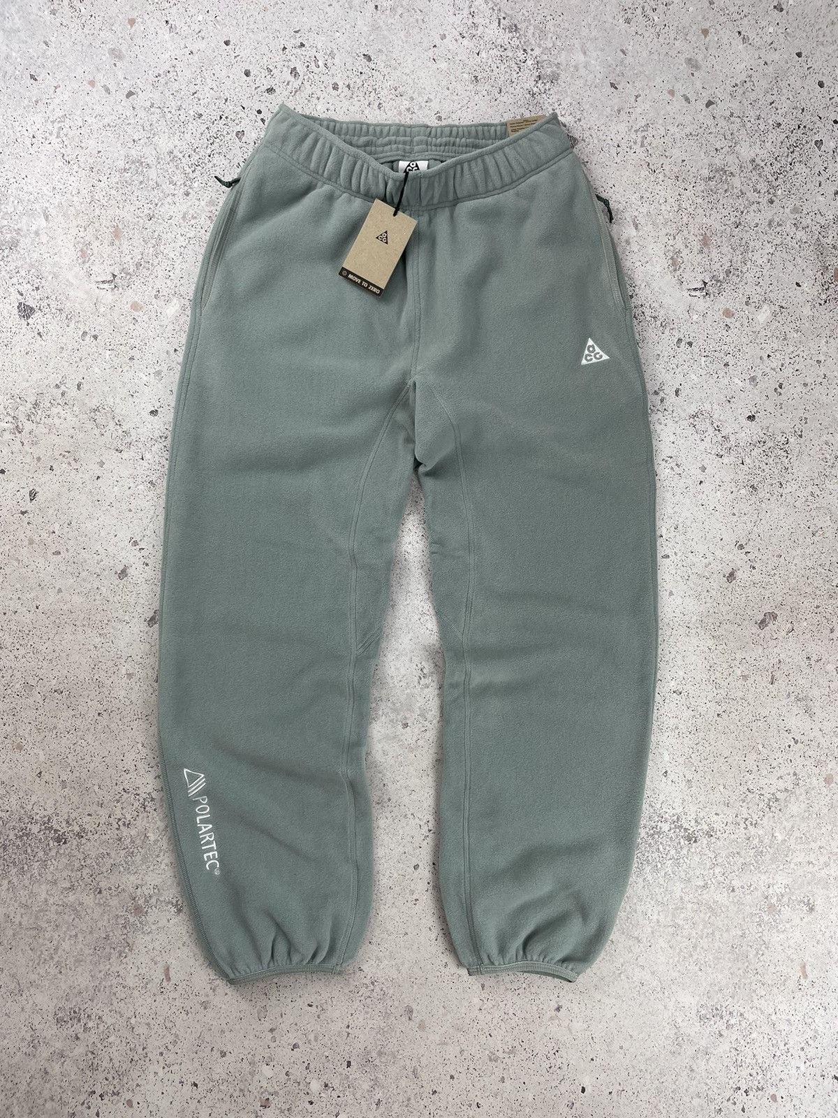 image of Nike Acg Polartec Wolf Tree Fleece Pants Size Xs in Grey, Men's