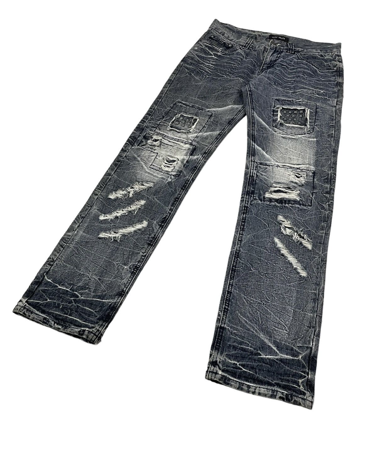 If Six Was Nine Lowbox Japan Studded Distressed Jeans Size US 31 - 4 Thumbnail
