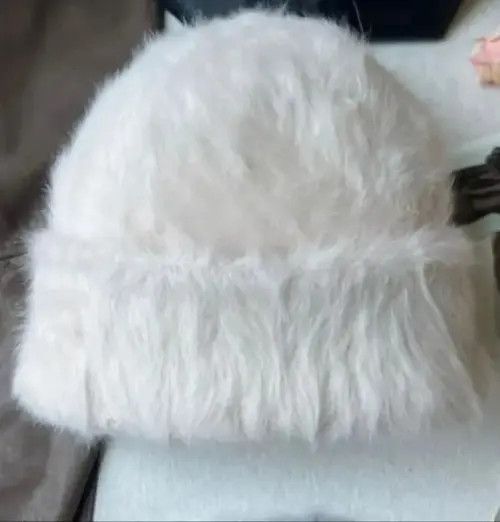 Other Rabbit White Fur Beanie Hat Size ONE SIZE - 1 Thumbnail