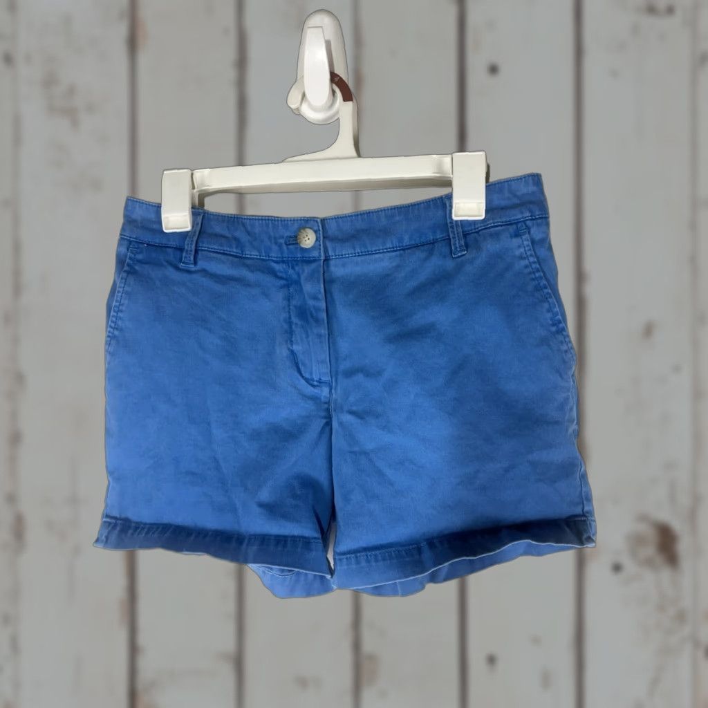 Tommy Bahama Tommy Bahama Chino Shorts Womens Size 6 Blue Cotton Lyocell Spandex Regular Inseam 5in Pockets Slit Warm Weather Size 28" / US 6 / IT 42 - 1 Thumbnail