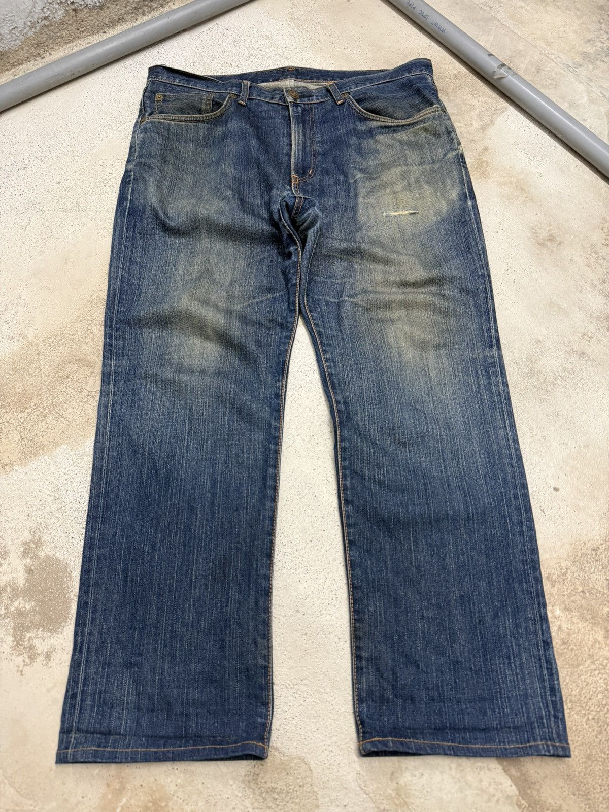 Edwin Vintage Y2K Edwin 503 Distressed Muddy Denim Pants Size US 36 / EU 52 - 1 Thumbnail
