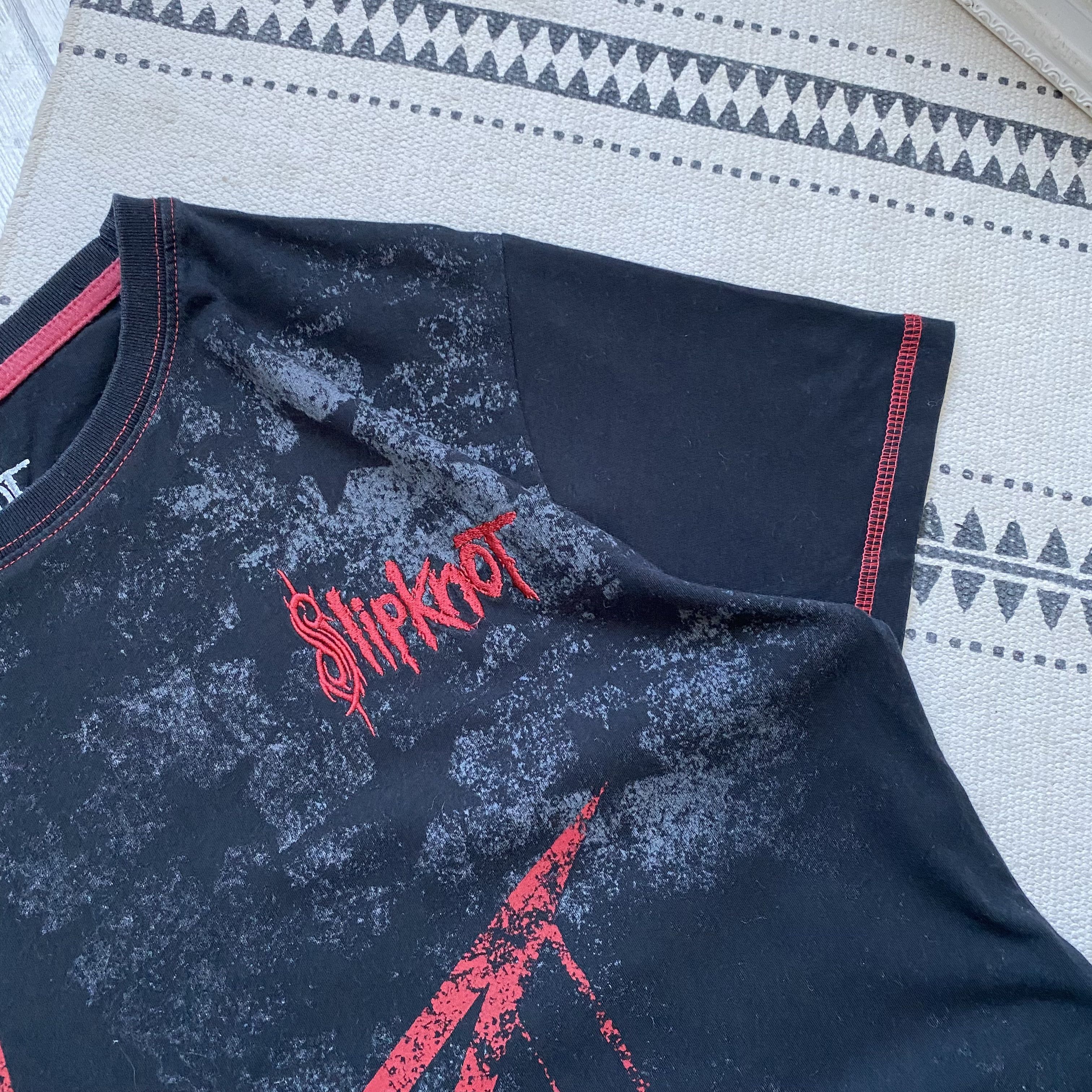 Band Tees 💀 Rock Band Tee Slipknot Overprint T-shirt heavymetall Size US M / EU 48-50 / 2 - 4 Thumbnail
