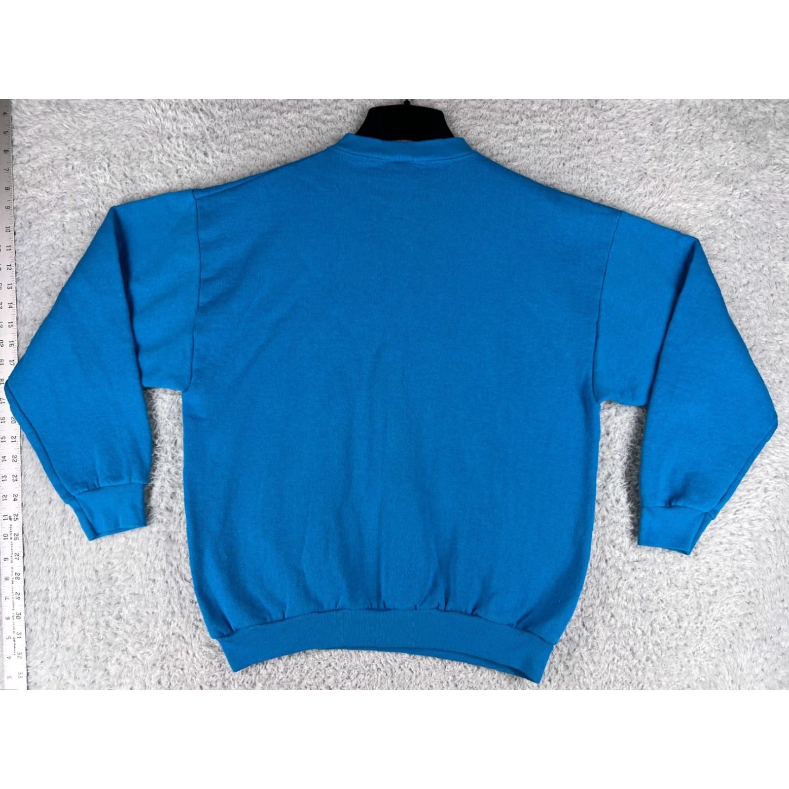 Logo 7 VINTAGE Logo 7 Sweater Shirt Mens L Blue Logo Cotton Blend 90s USA Crew Neck Pullover Knit Sweatshirt Size US L / EU 52-54 / 3 - 2 Thumbnail