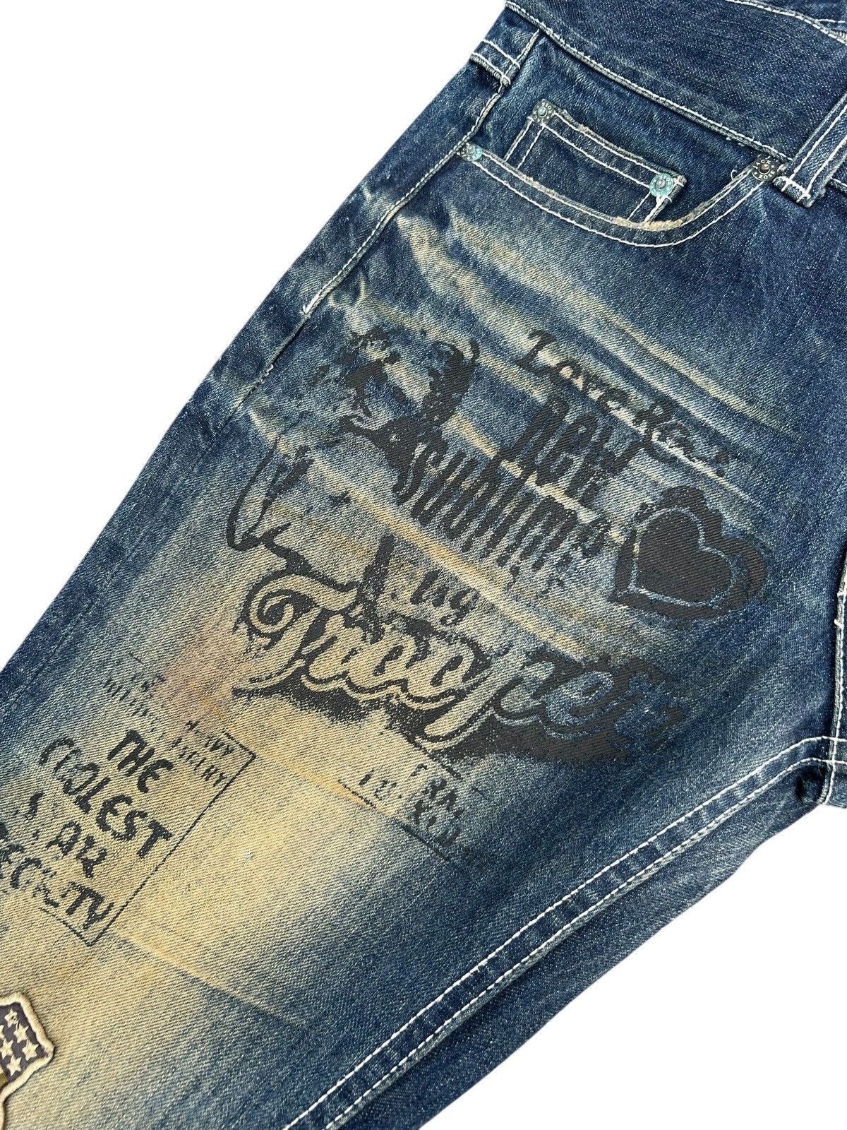 Kapital JACKROSE ROCK JAPANESE DISTRESSED DENIM JEANS Size US 31 - 6 Thumbnail