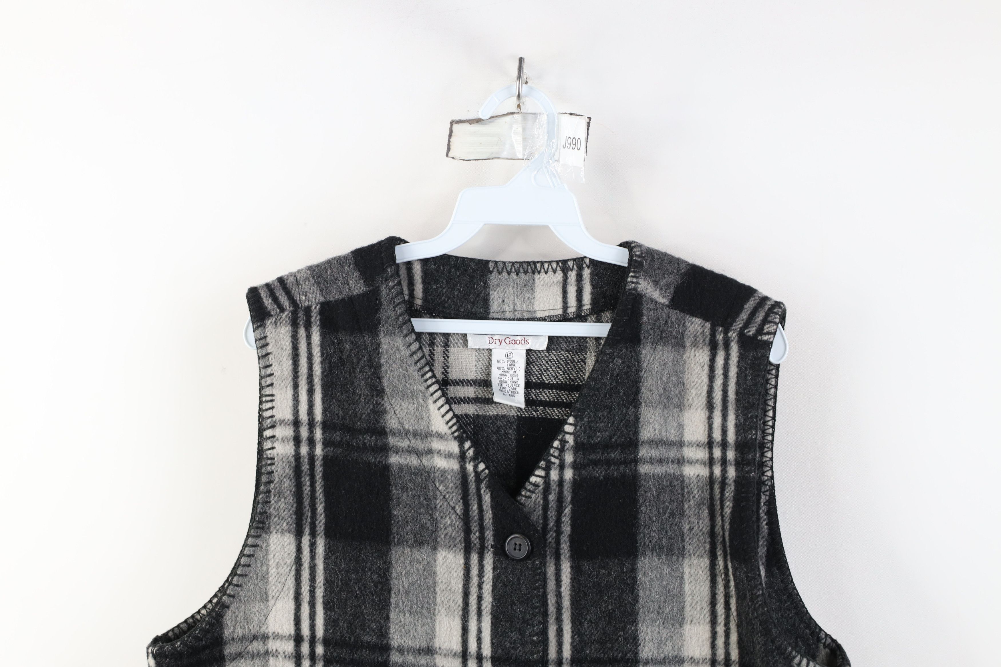 Vintage Vintage 90s Streetwear Mackinaw Wool Blend Vest Jacket Black Size XL / US 12-14 / IT 48-50 - 2 Thumbnail