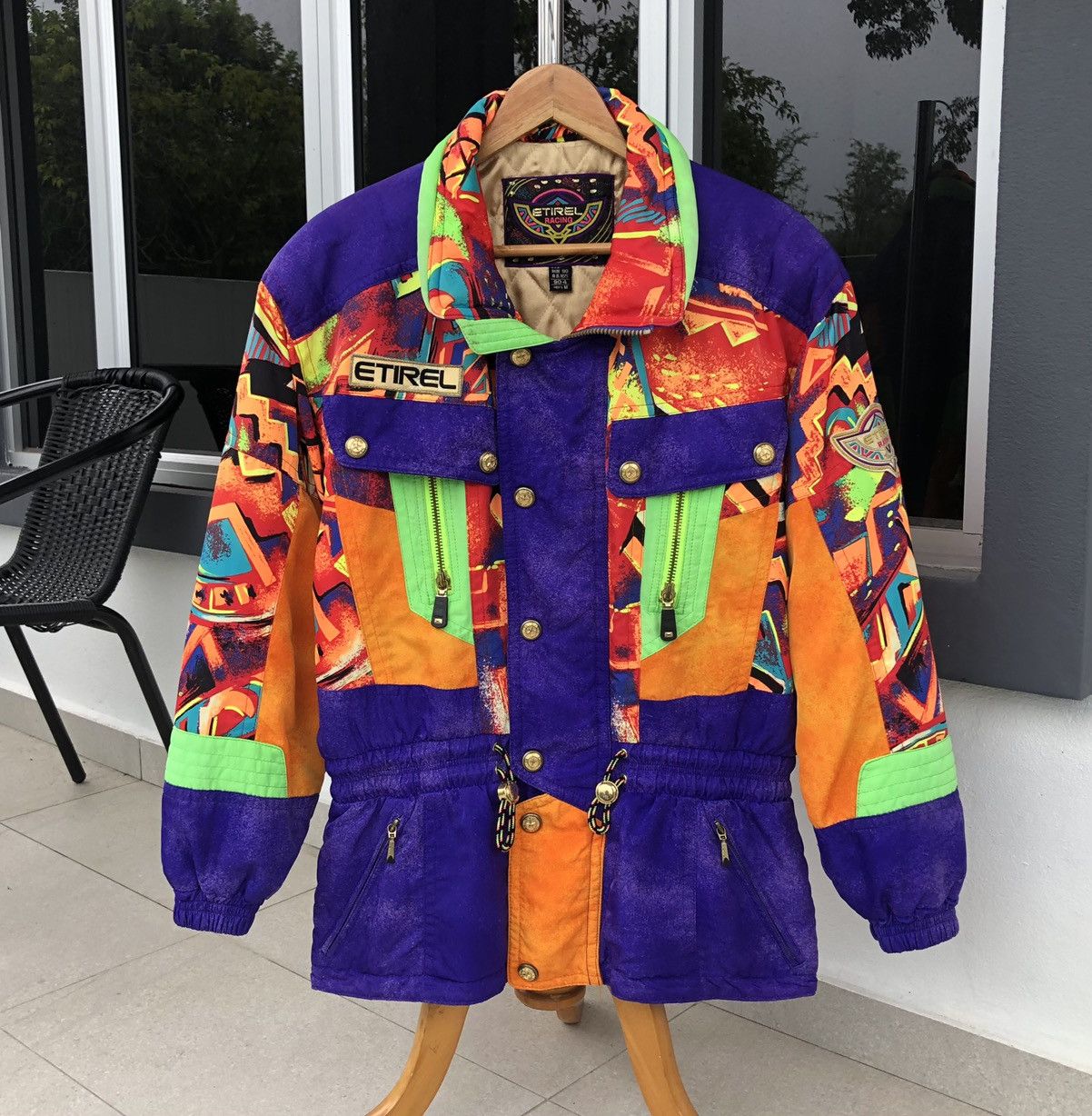 Japanese Brand Vintage ETIREL Racing Men’s Multicolour Ski Jacket Size US M / EU 48-50 / 2 - 1 Thumbnail