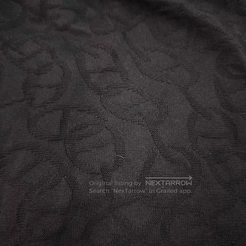 Hermes Hermes Black Full Logo Half Silk Knit Short Sleeve Size XS / US 0-2 / IT 36-38 - 7 Thumbnail