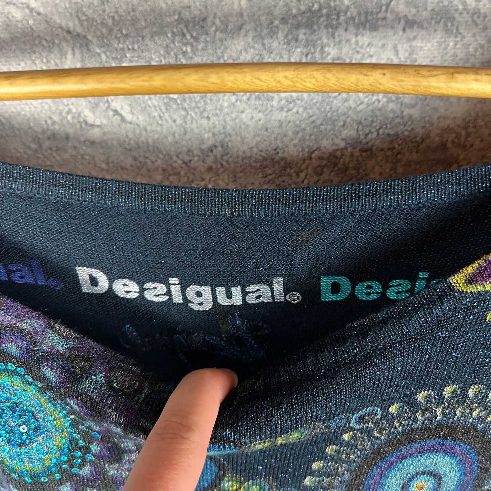 Desigual Desigual Sweater Women's Size S Blue Long Sleeve ` Size S / US 4 / IT 40 - 4 Thumbnail