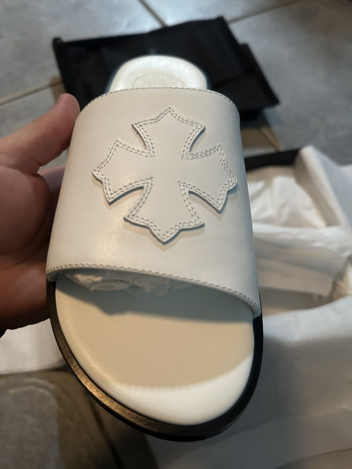 Chrome Hearts Chrome Hearts leather slides Size US 9 / EU 42 - 2 Thumbnail