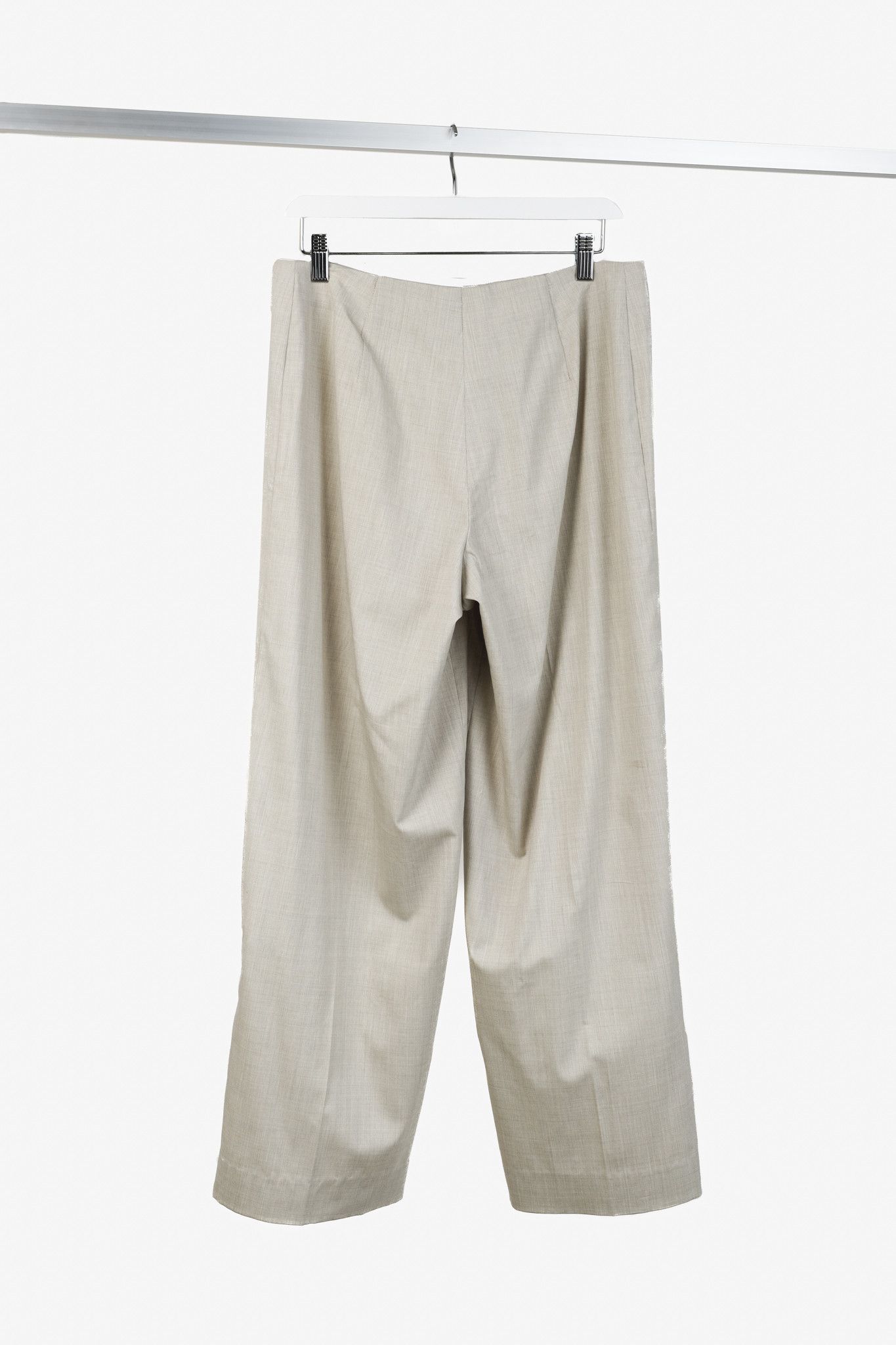 Jil Sander Jil Sander Grey Stretch-Wool Wide-Leg Pants Size 36" / US 14 / IT 50 - 2 Thumbnail