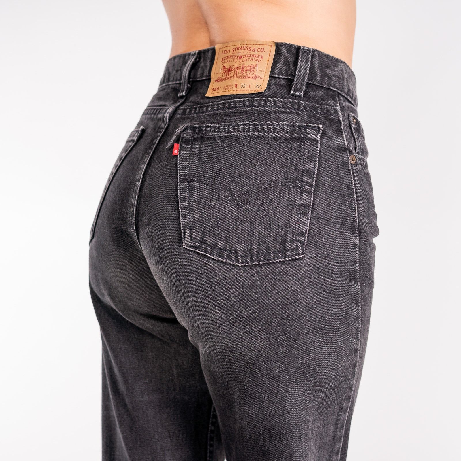 Levi's Vintage 90s Deadstock Black Levi 550's 31x32 Size US 31 - 6 Thumbnail