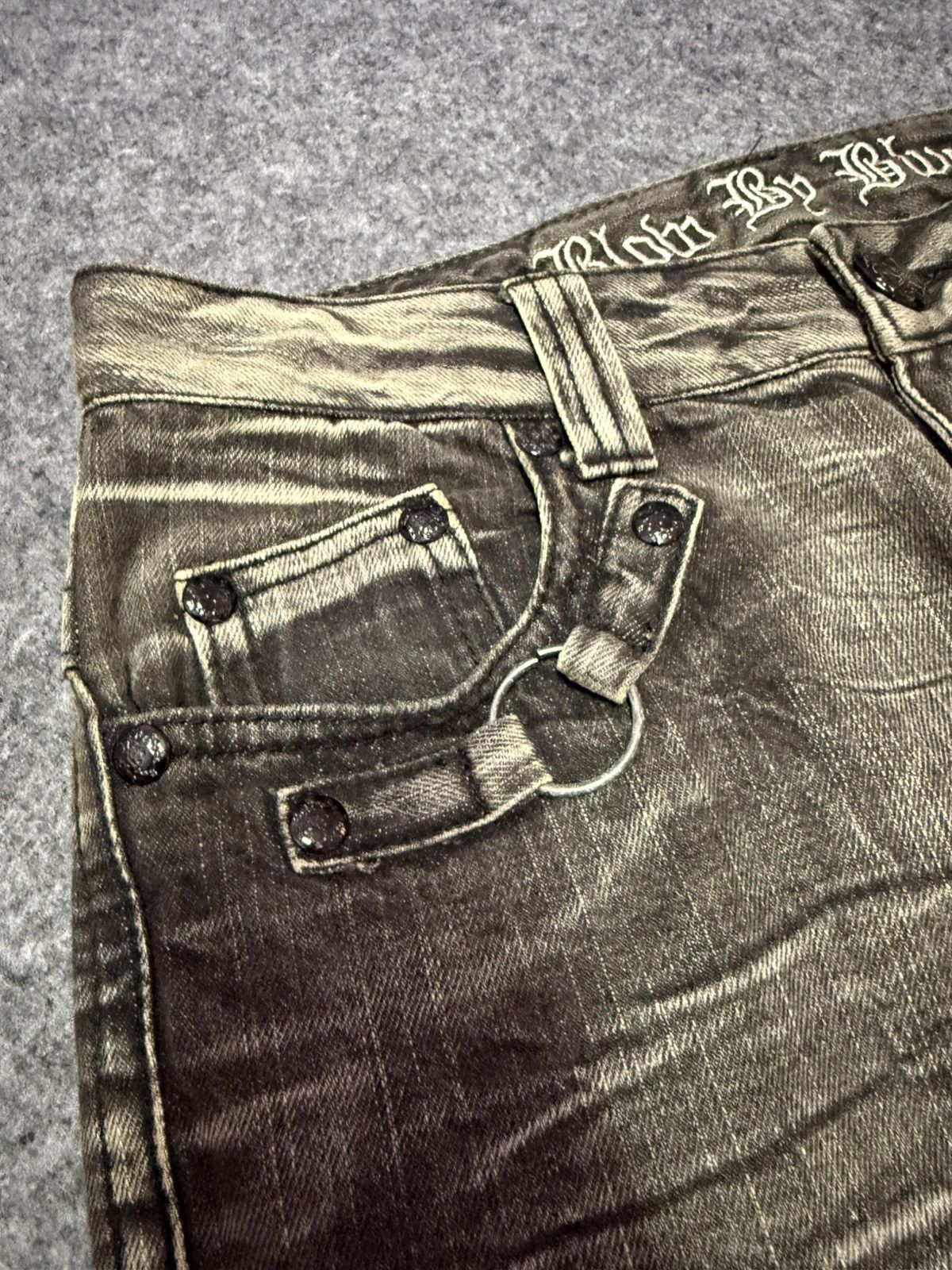 Japanese Brand × LOWBOX Blow By Blue Japan Paint Splatter Shadow Wash Jeans Size US 30 / EU 46 - 11 Thumbnail