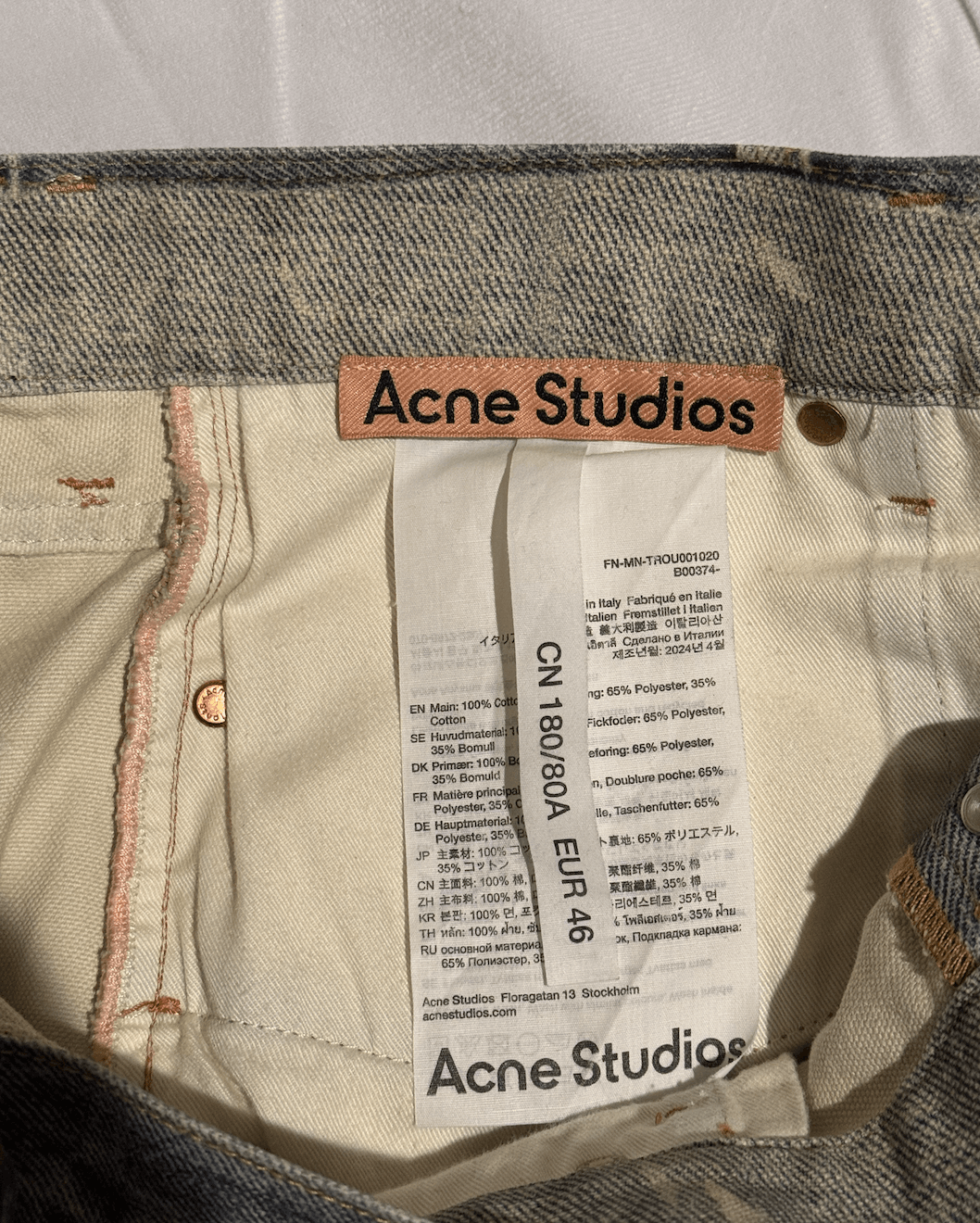 Acne Studios 1981M DENIM JEANS - TROMPE L'OEIL CHAINS DESIGN Size US 30 / EU 46 - 3 Thumbnail