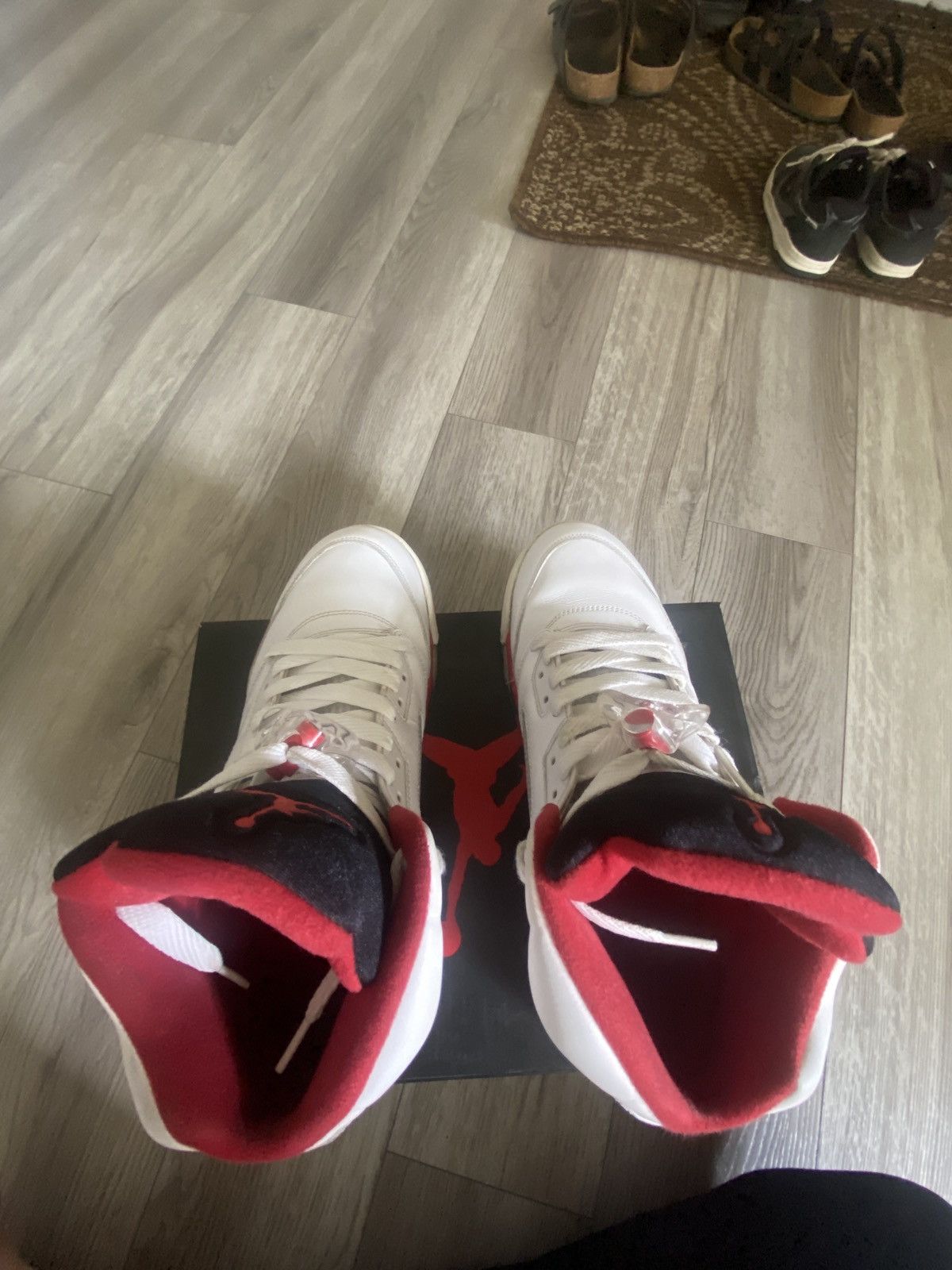 Jordan Brand × Nike Jordan 5 fire reds black toung. (2013 edition) Size US 12 / EU 45 - 10 Thumbnail