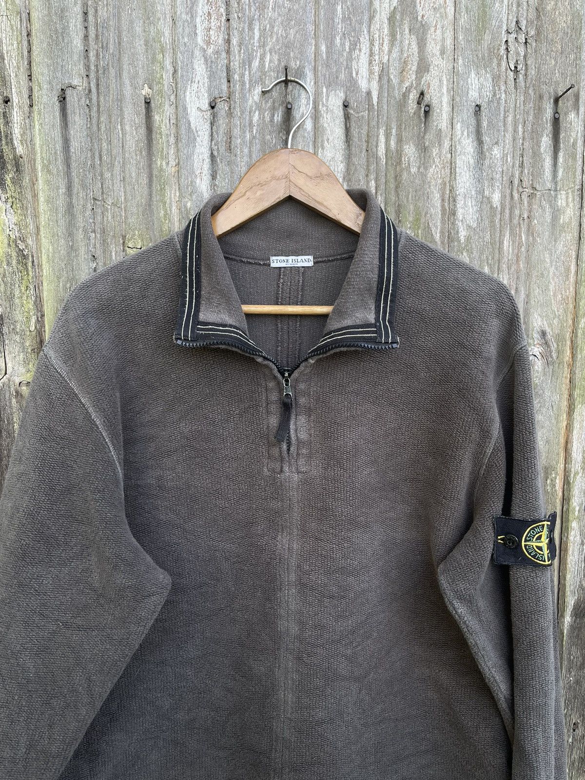 Stone Island Stone Island AW2003 Vintage Olive 1/4 Zip Sweater – L Size US L / EU 52-54 / 3 - 2 Thumbnail