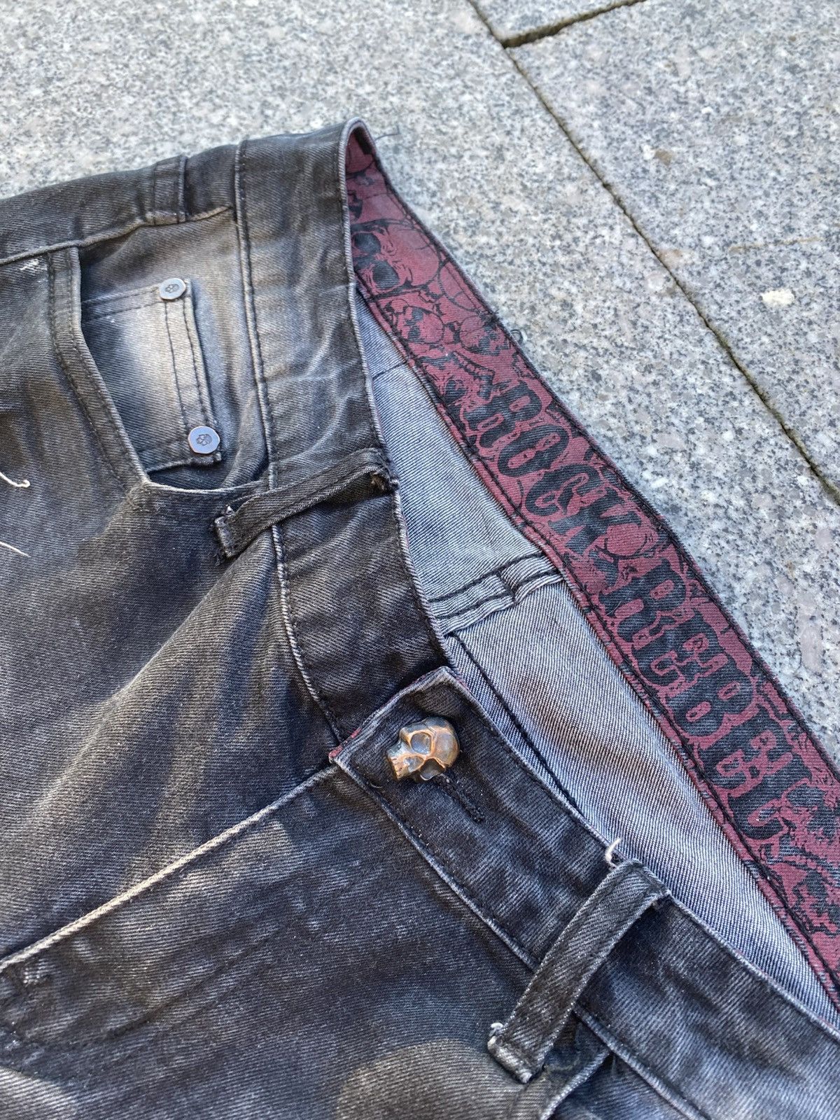 Vintage Black distressed jeans Size US 36 / EU 52 - 4 Thumbnail