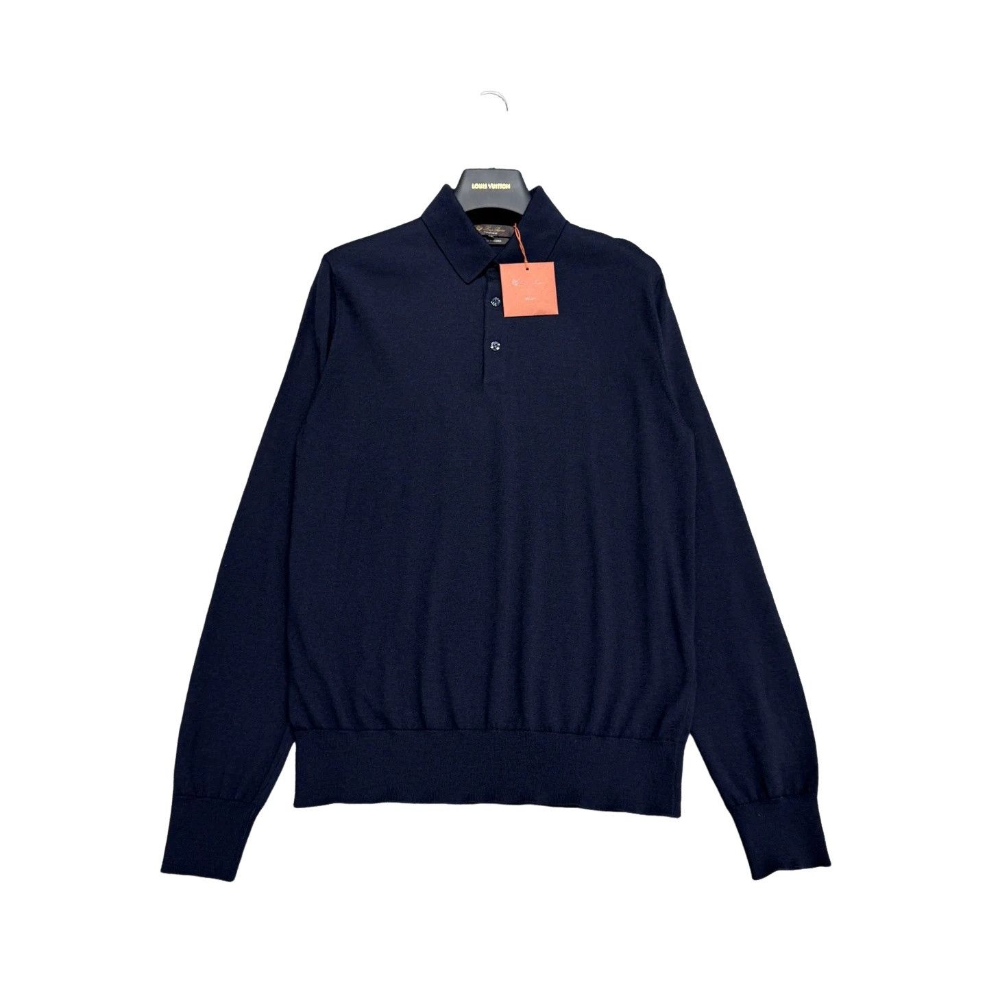 Loro Piana Loro Piana Virgin Wool Long Sleeve Polo Sweater 46 Size US S / EU 44-46 / 1 - 1 Thumbnail