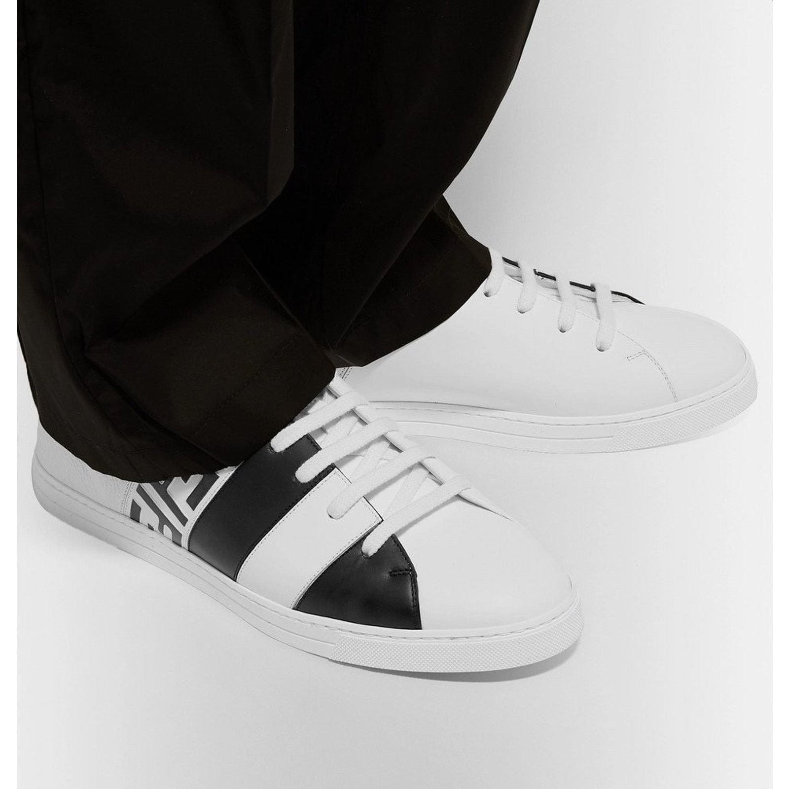 Fendi Fendi Mens Black White FF Monogram Low Trainer Sneaker US 10 Size US 10 / EU 43 - 5 Thumbnail