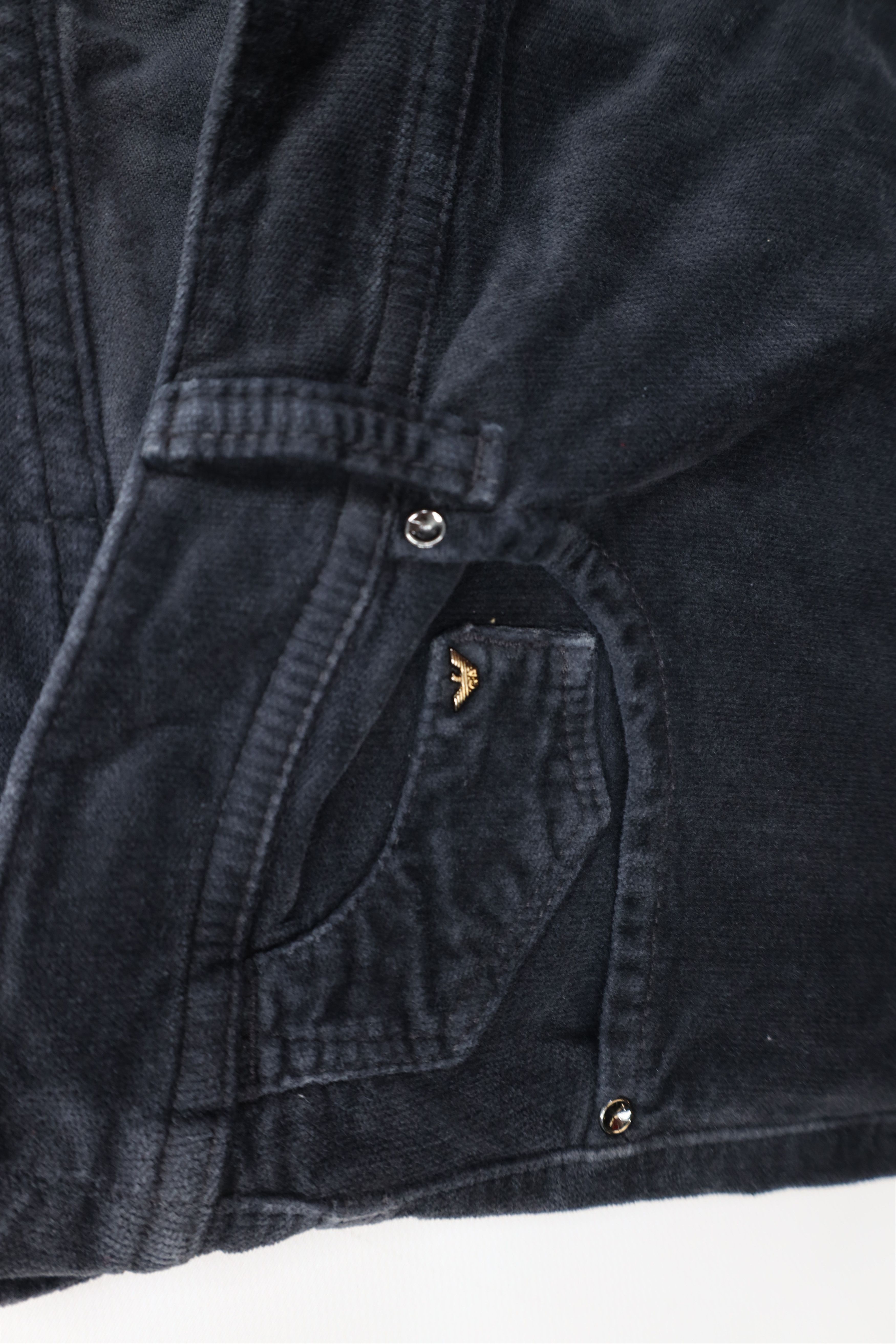 Armani Armani Jeans J35 Skinny Leg Velour Jeans Pants Steel Blue Size 32" / US 10 / IT 46 - 7 Thumbnail