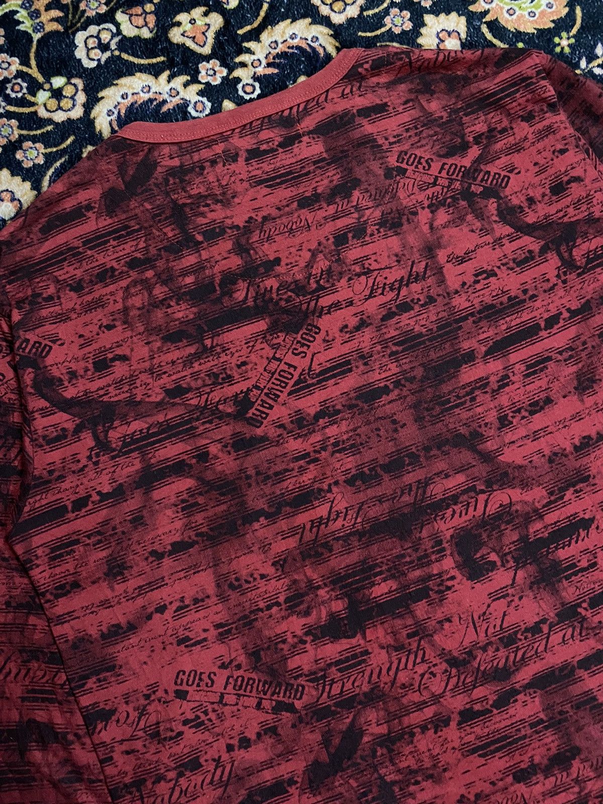 If Six Was Nine × Japanese Brand × Le Grande Bleu (L.G.B.) wild life poem smoke skull double layer longsleeve Size US L / EU 52-54 / 3 - 6 Thumbnail