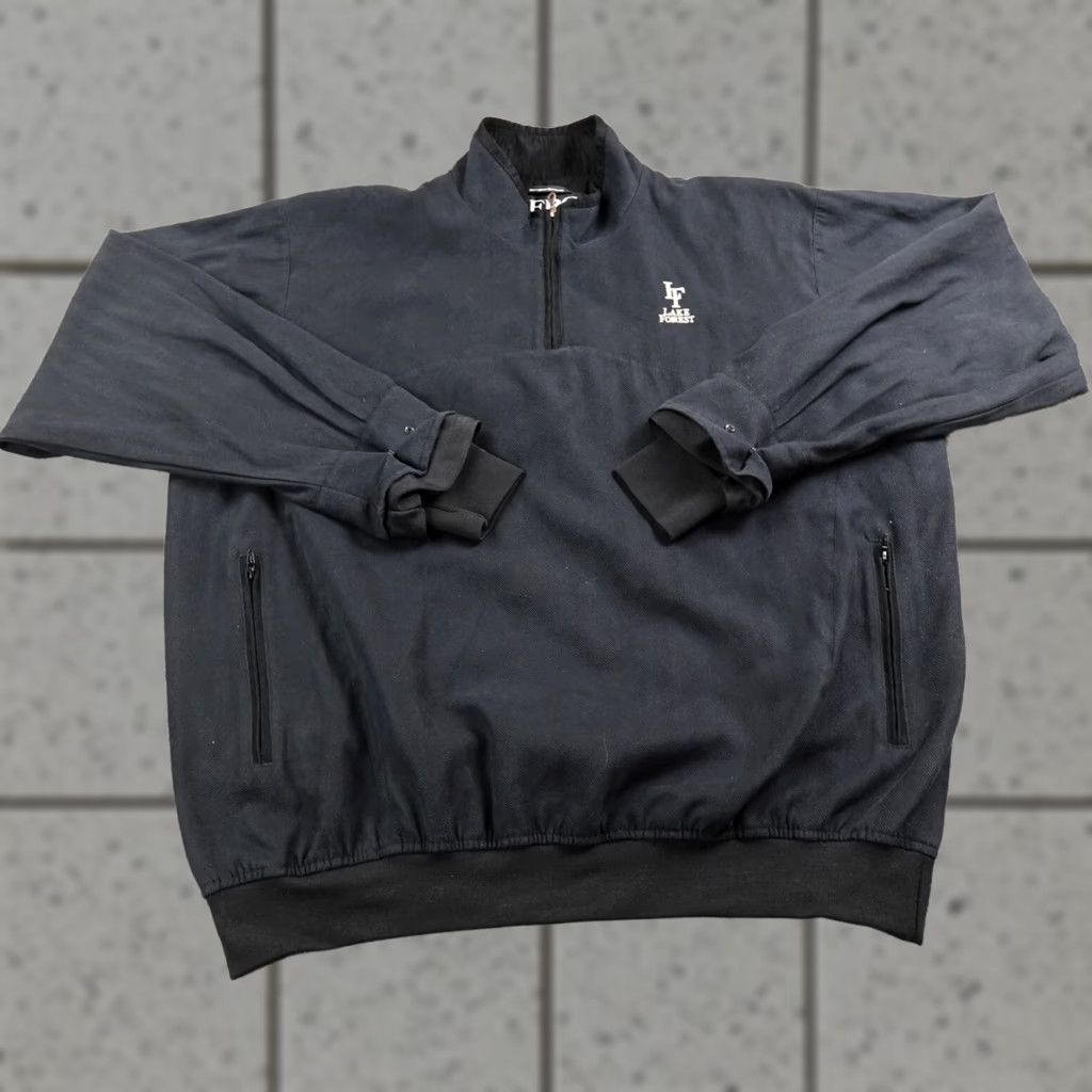 Vintage Zero Restriction Jacket Mens XL Black Herringbone Bomber Zip Golf Dad Size US XL / EU 56 / 4 - 1 Thumbnail