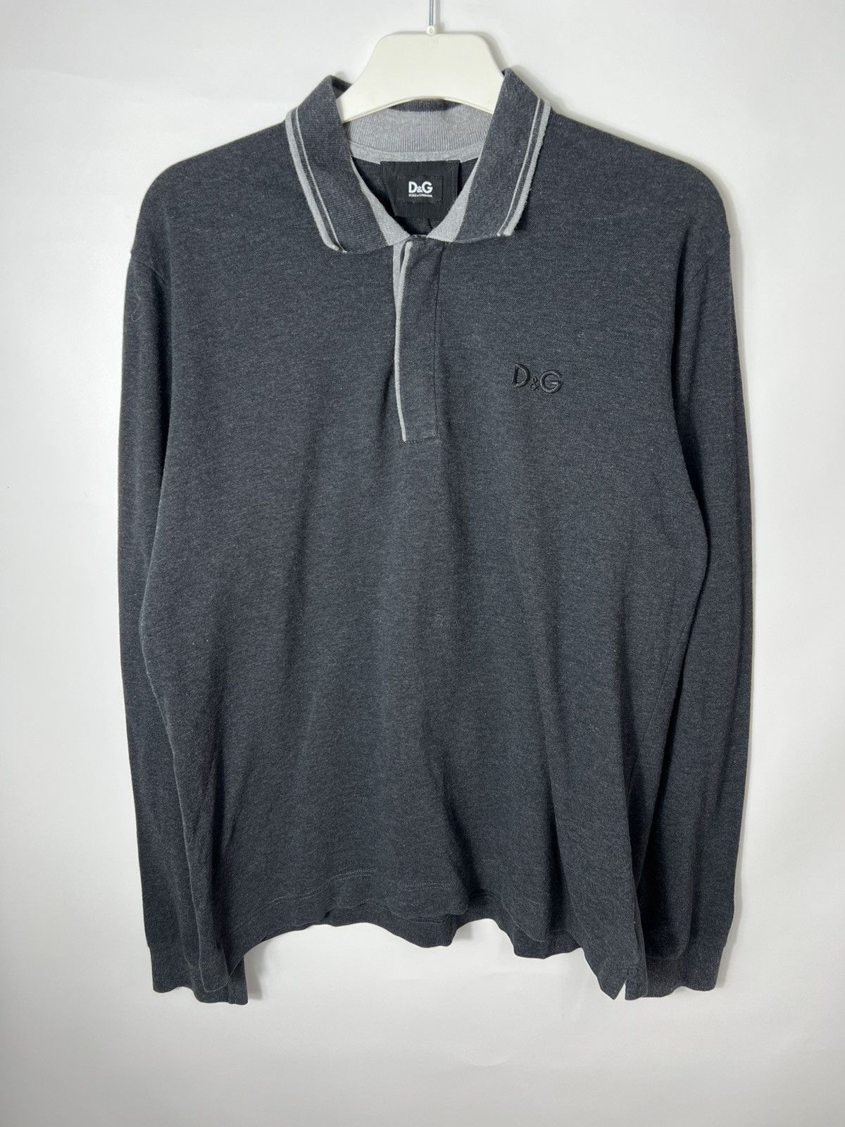 Dolce & Gabbana Vintage luxury streetwear Dolce Gabbana Long Sleeve Polo Size US L / EU 52-54 / 3 - 1 Thumbnail