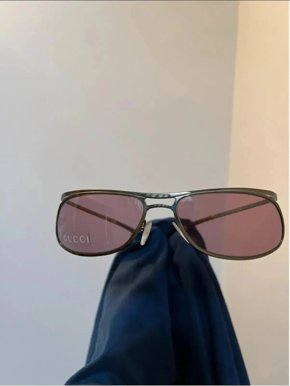 Gucci × Tom Ford × Vintage GUCCI Sunglasses Shield Wrap Rimless Ski ...