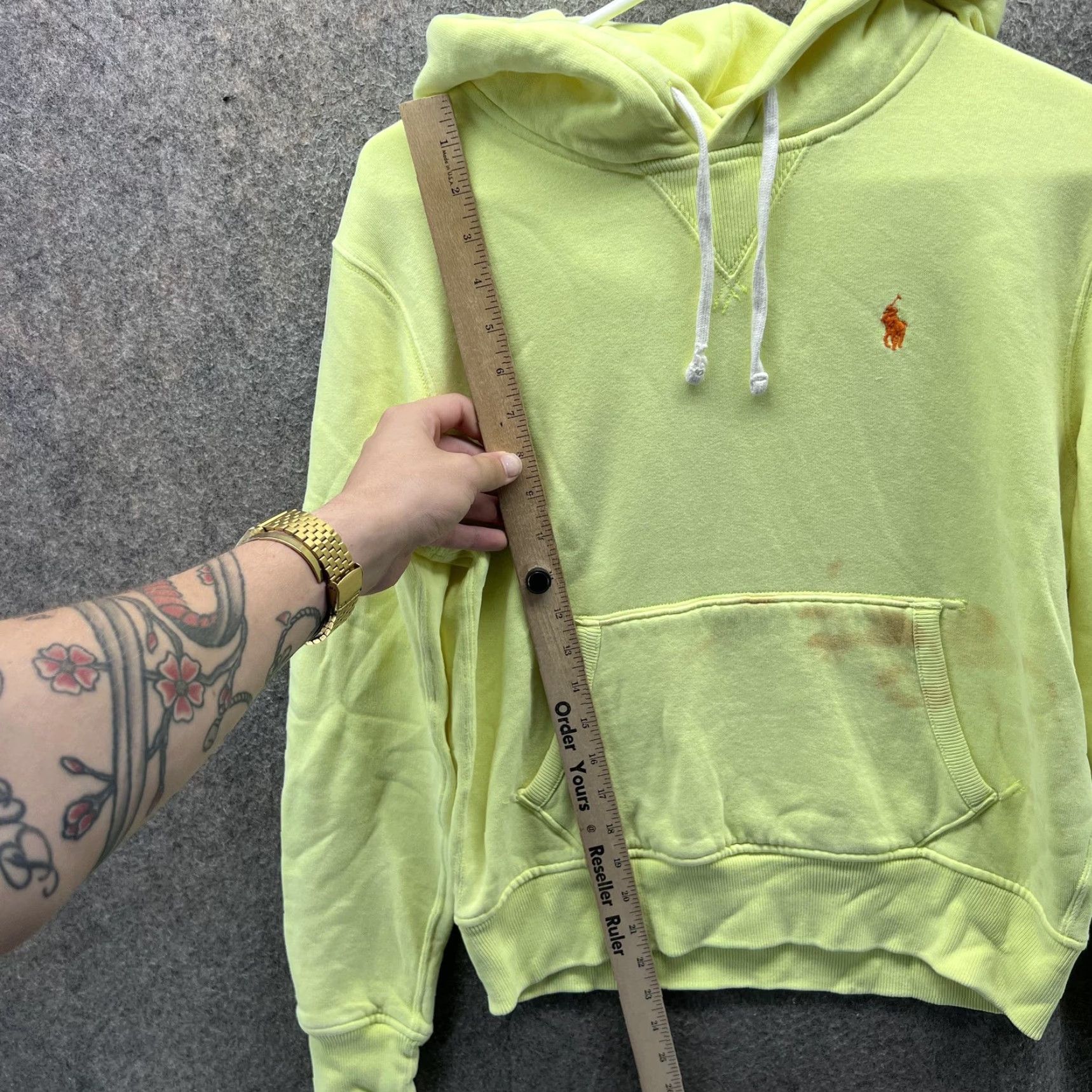 Polo Ralph Lauren Polo Ralph Lauren Hoodie Womens Small Yellow Pullover Sweatshirt Pony Logo Mens? Size S / US 4 / IT 40 - 7 Thumbnail