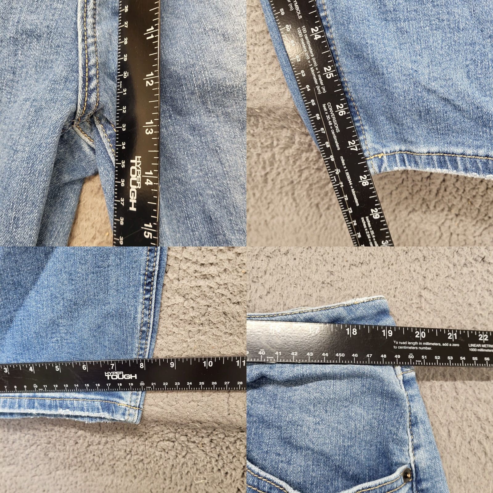 Fashion Nova VINTAGE? No. Fashion Nova Jeans Women's 3X Distressed Denim Boyfriend Jeans 37x28 Blue 5-Pocket Regular Inseam 28" Size 40" / US 18 - 8 Thumbnail