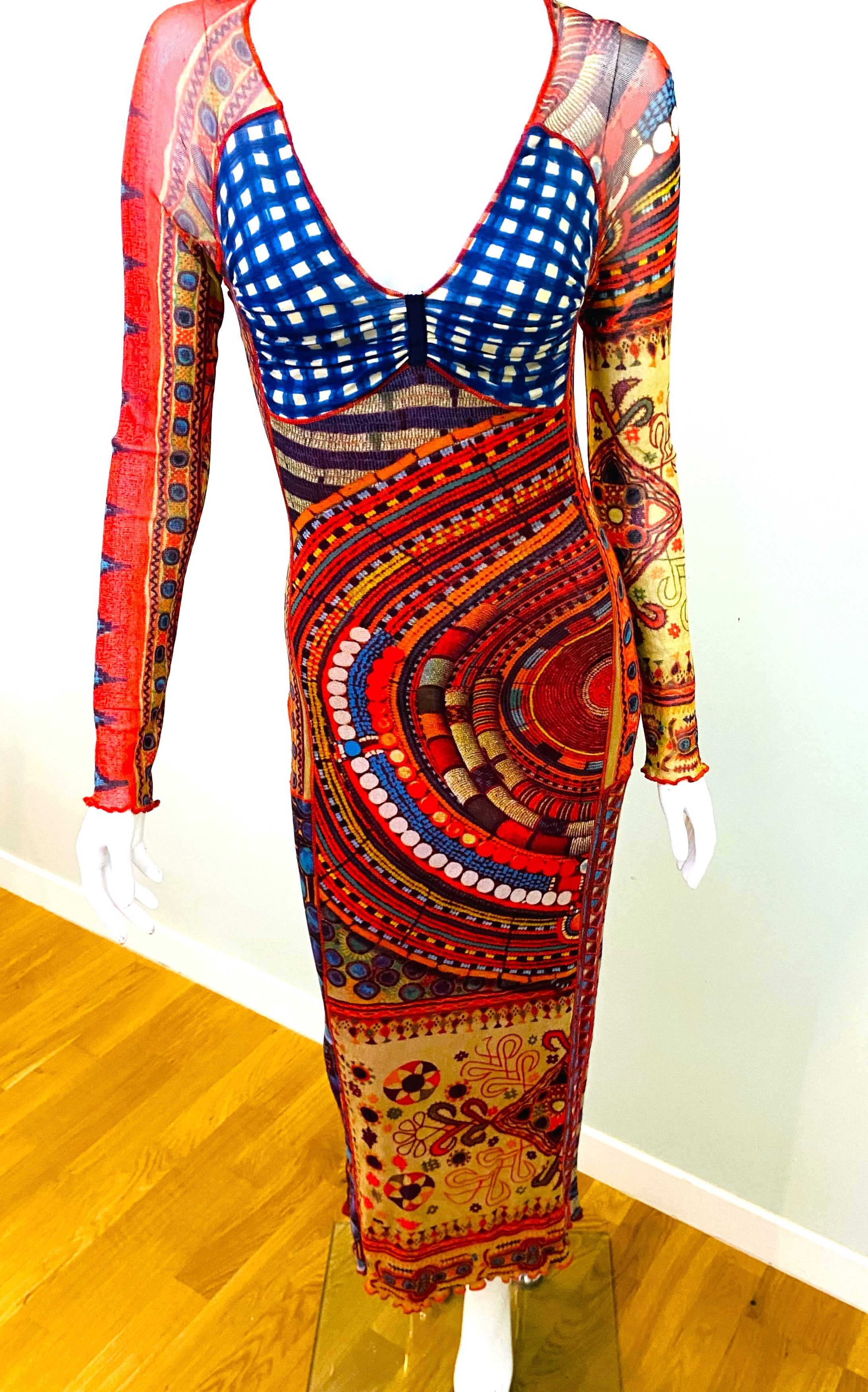 Jean Paul Gaultier Jean Paul Gaultier Backless FW 1995 Mesh Medium Maxi Dress Size M / US 6-8 / IT 42-44 - 12 Thumbnail