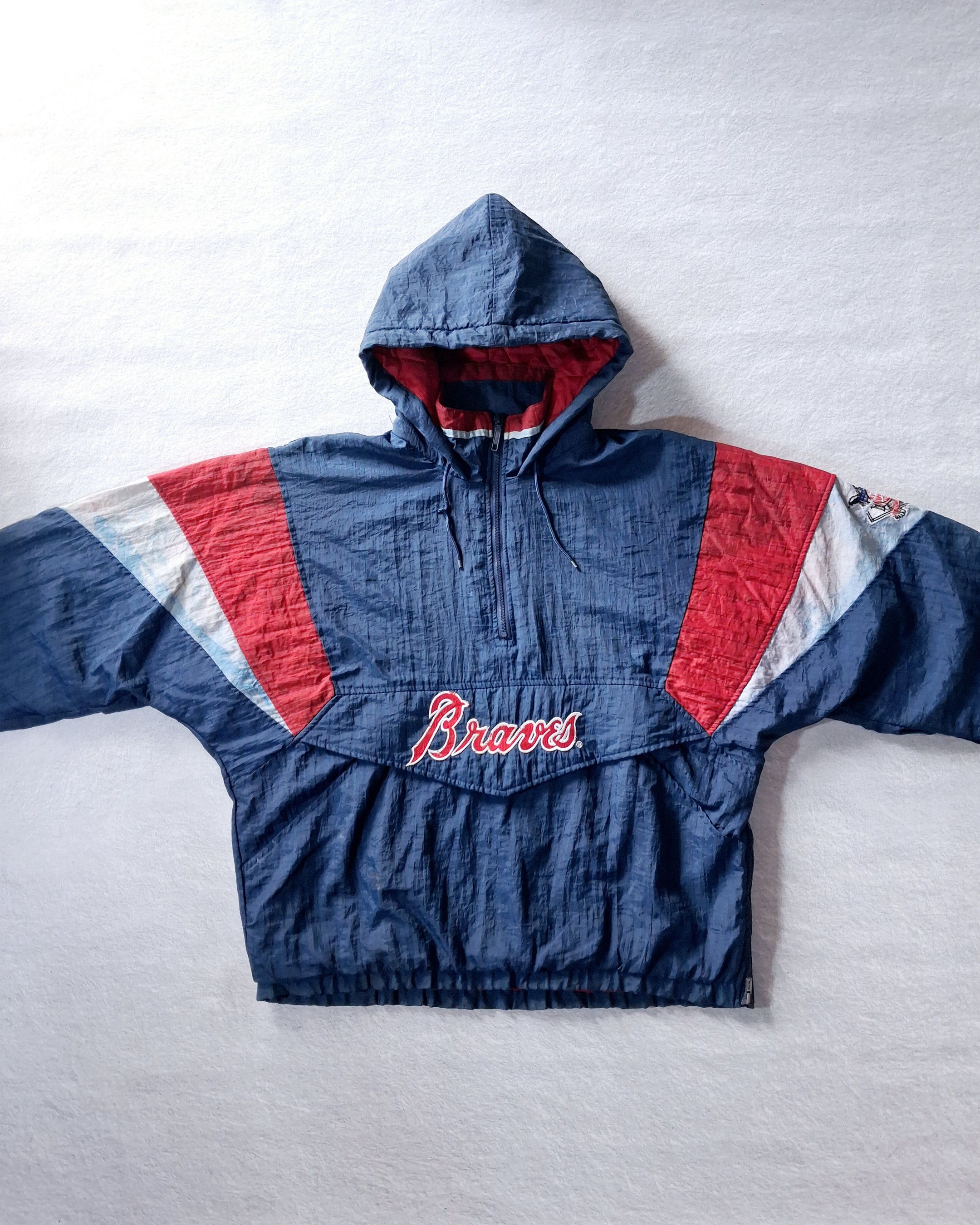 Starter STARTER ATLANTA BRAVES HOODED SHELL JACKET Size US L / EU 52-54 / 3 - 12 Thumbnail