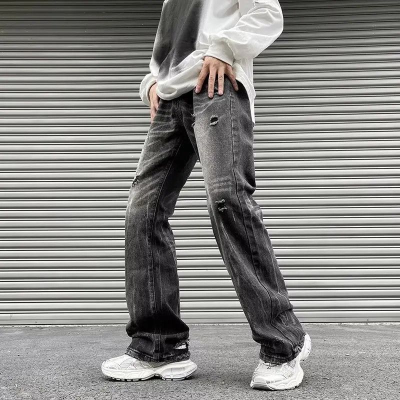 Japanese Brand × Jean Retro loose wide leg ripped jeans Size US 32 / EU 48 - 2 Thumbnail