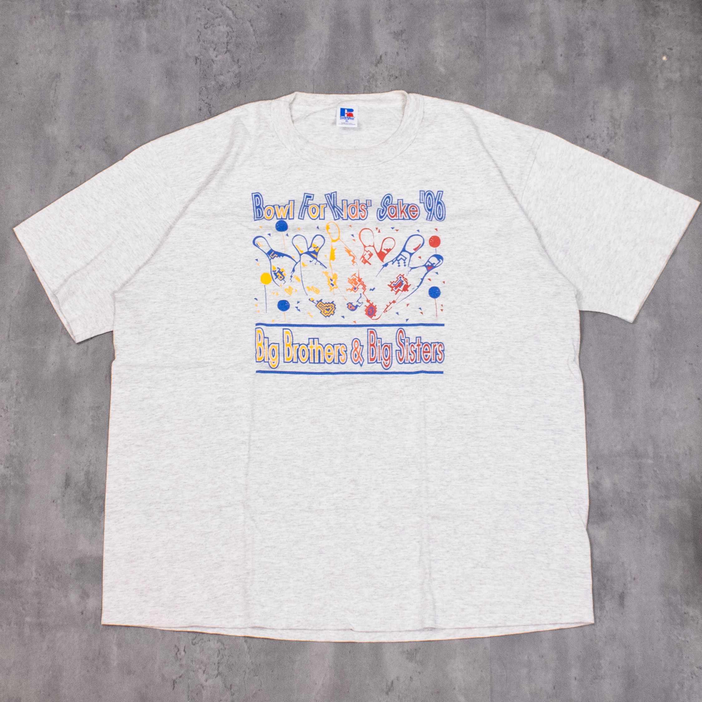 Coca Cola × Russell Athletic × Vintage Vintage 1996 Russell Athltic Bowel For Kids Single Stitch Heather Gray Tee Size US XL / EU 56 / 4 - 3 Thumbnail
